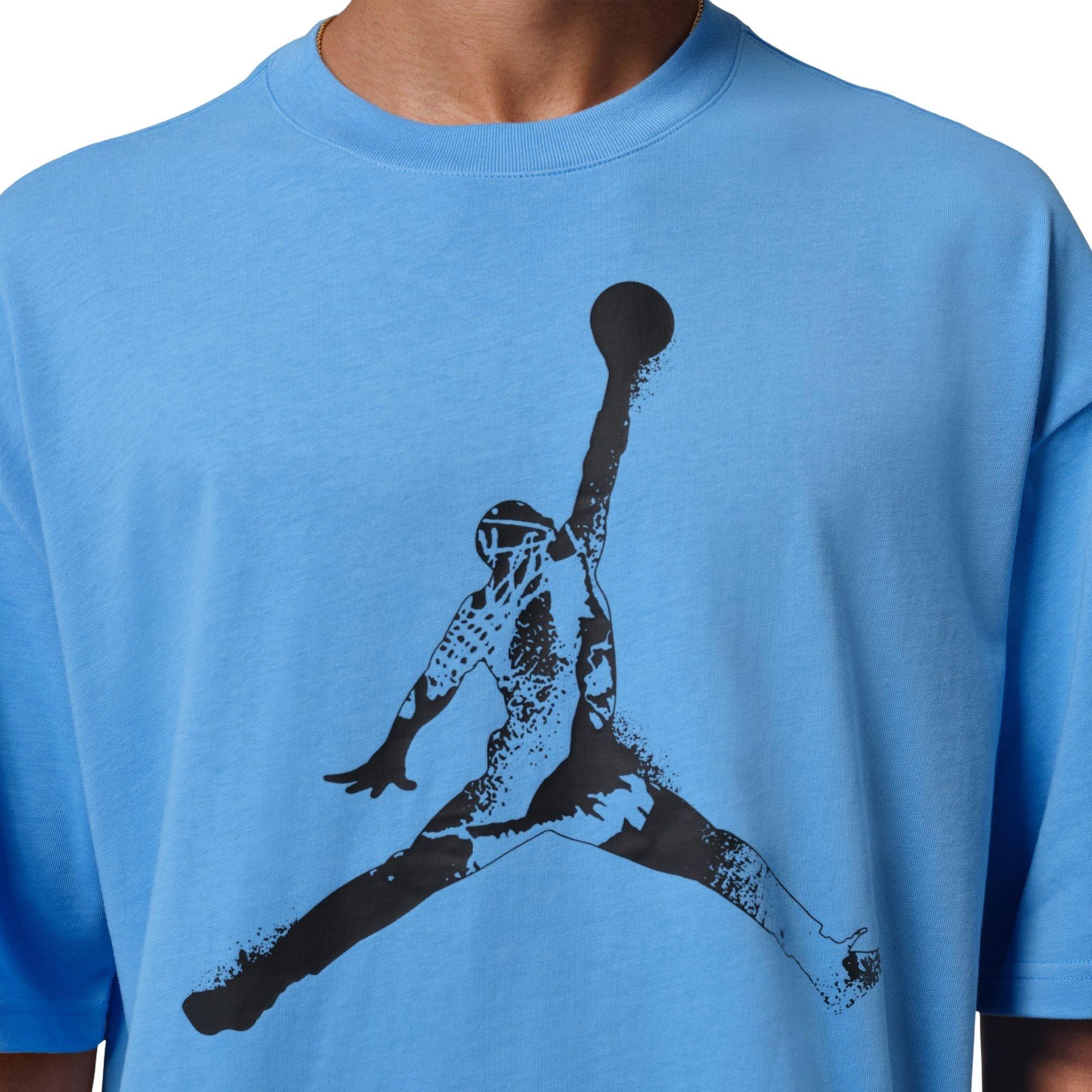 Jordan Men's Oversized Tee - Blue - BLUE Thumbnail View 4