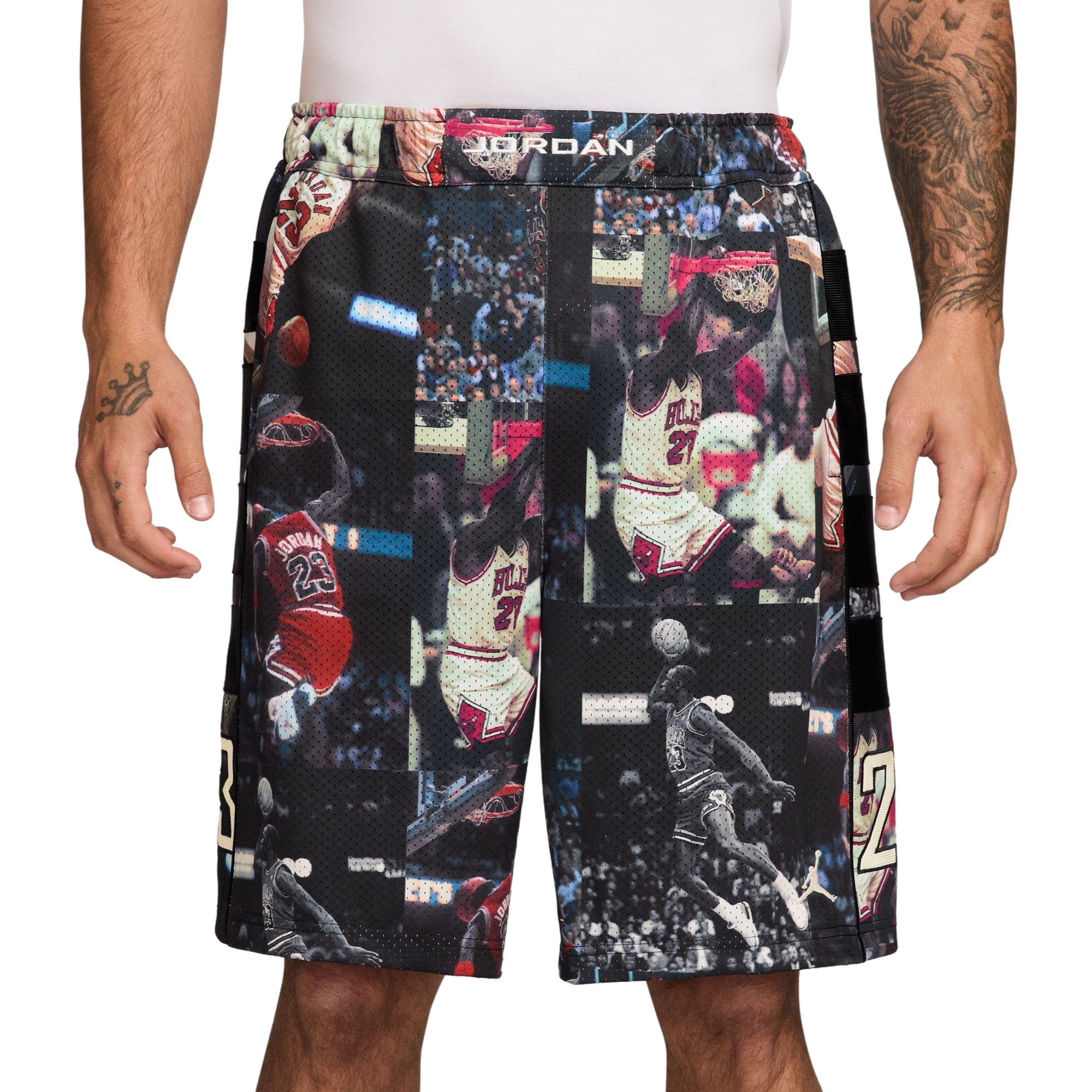 Jordan Men's Flight Printed Cat Scratch Shorts - BLACK Thumbnail View 1