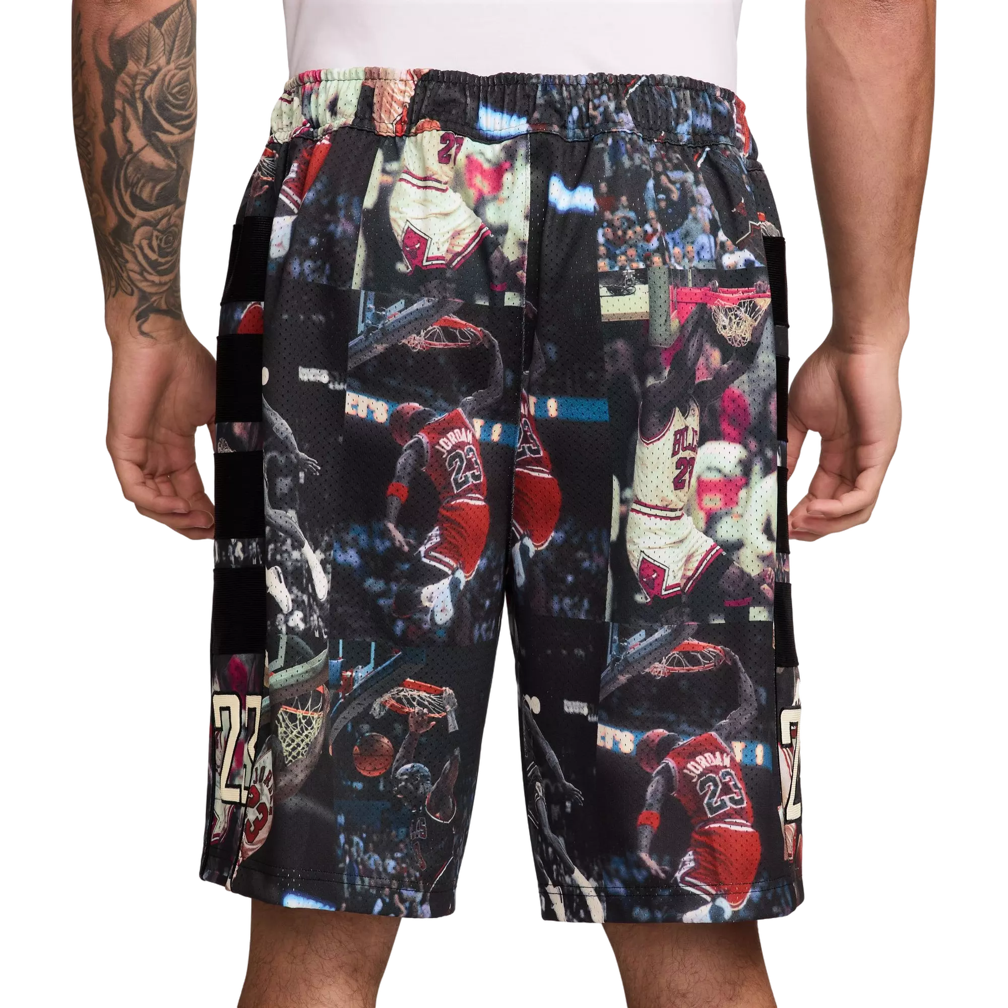 Jordan Men's Flight Printed Cat Scratch Shorts - BLACK