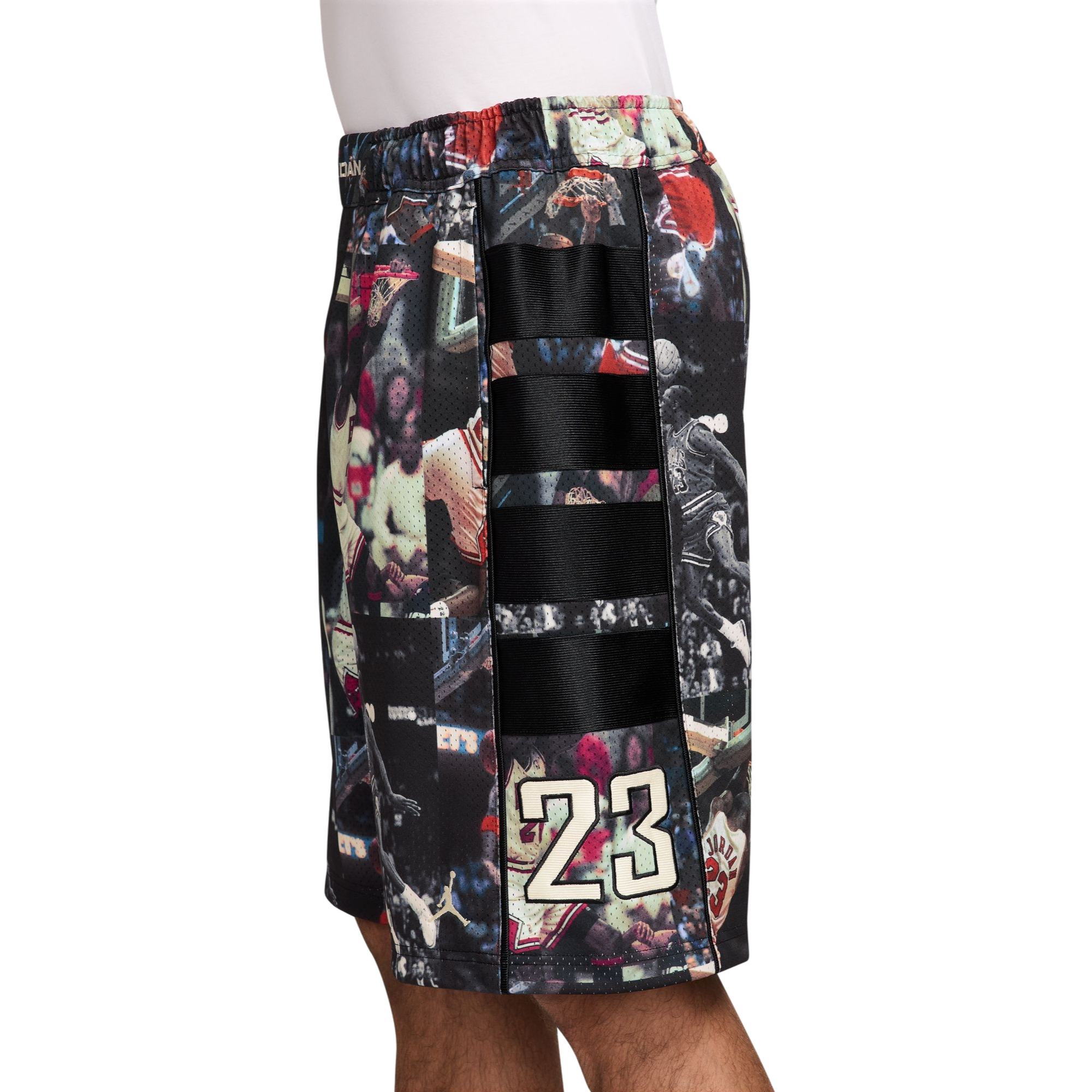 Jordan Men's Flight Printed Cat Scratch Shorts - BLACK Thumbnail View 3