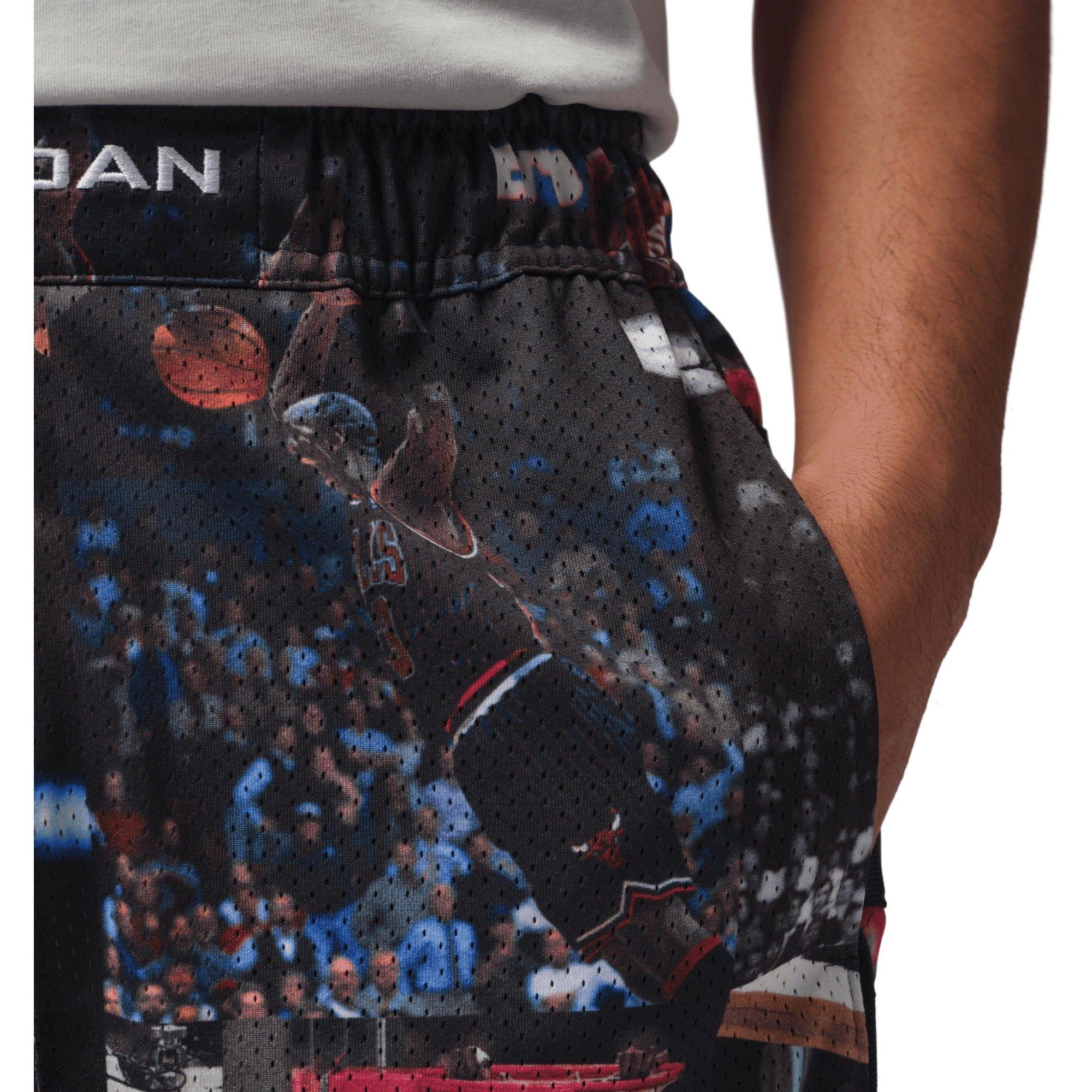 Jordan Men's Flight Printed Cat Scratch Shorts - BLACK Thumbnail View 5