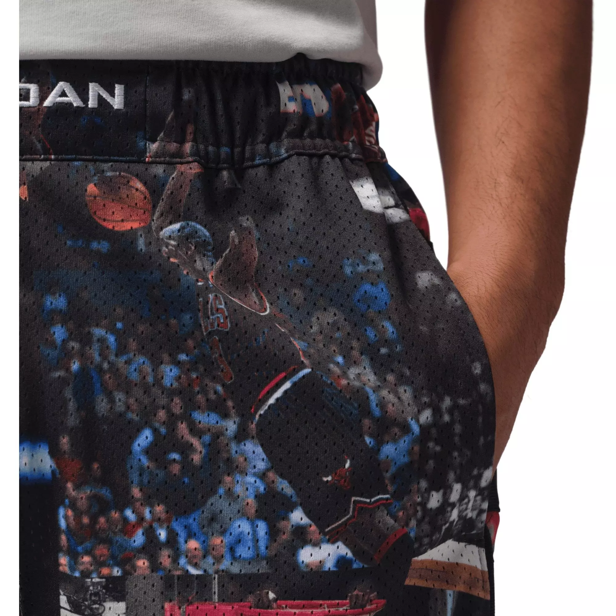 Jordan Men's Flight Printed Cat Scratch Shorts - BLACK