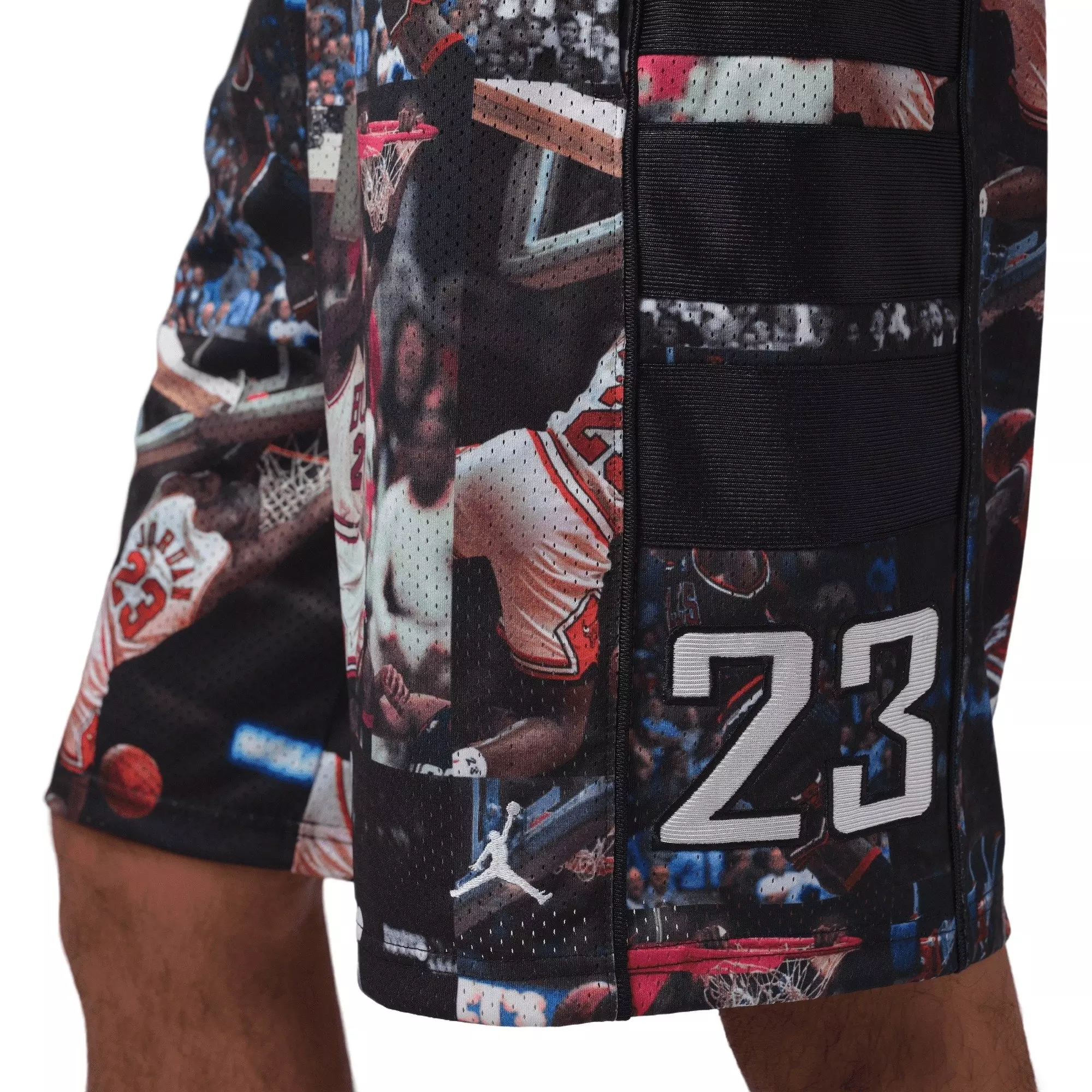 Jordan Men's Flight Printed Cat Scratch Shorts - BLACK