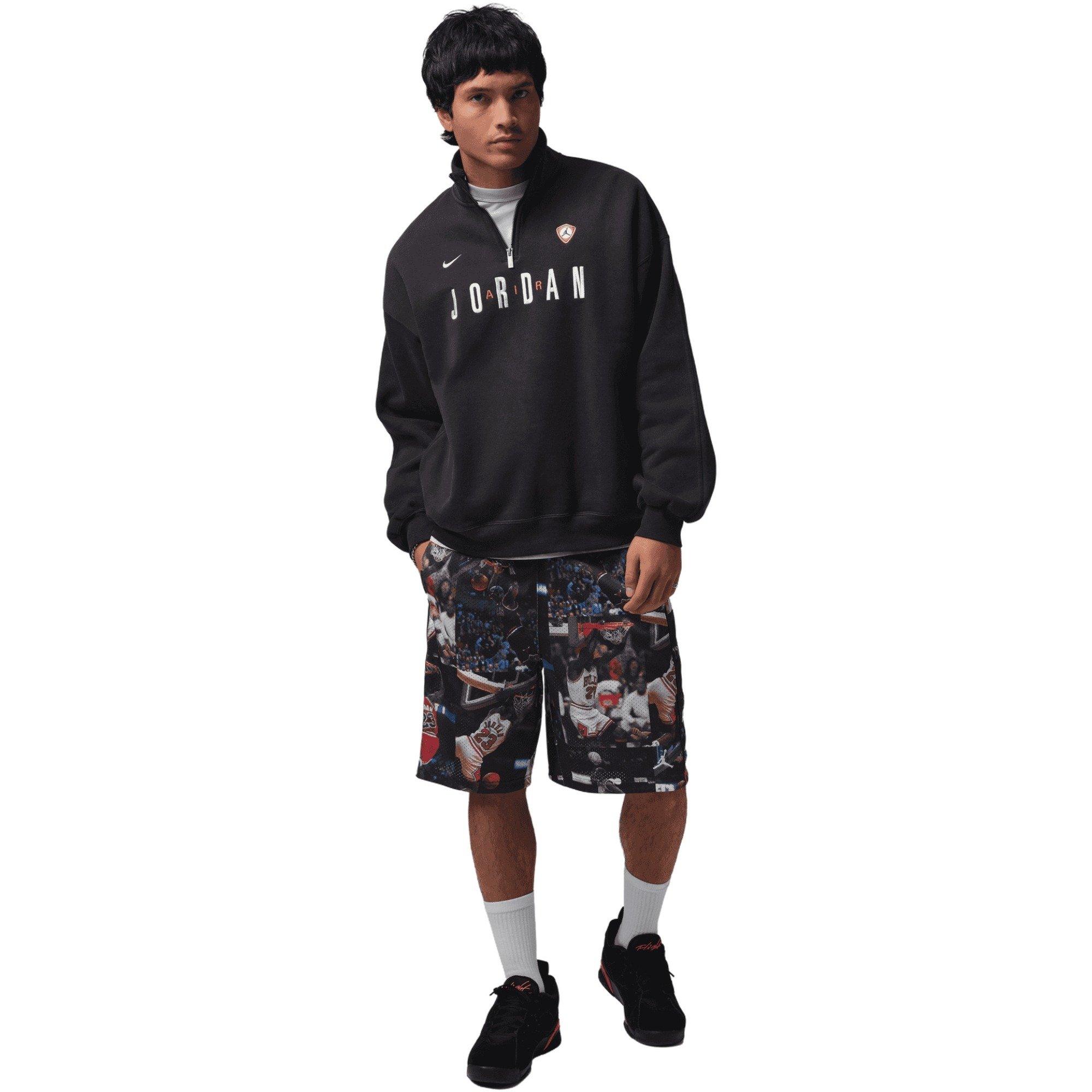 Jordan Men's Flight Printed Cat Scratch Shorts - BLACK Thumbnail View 7