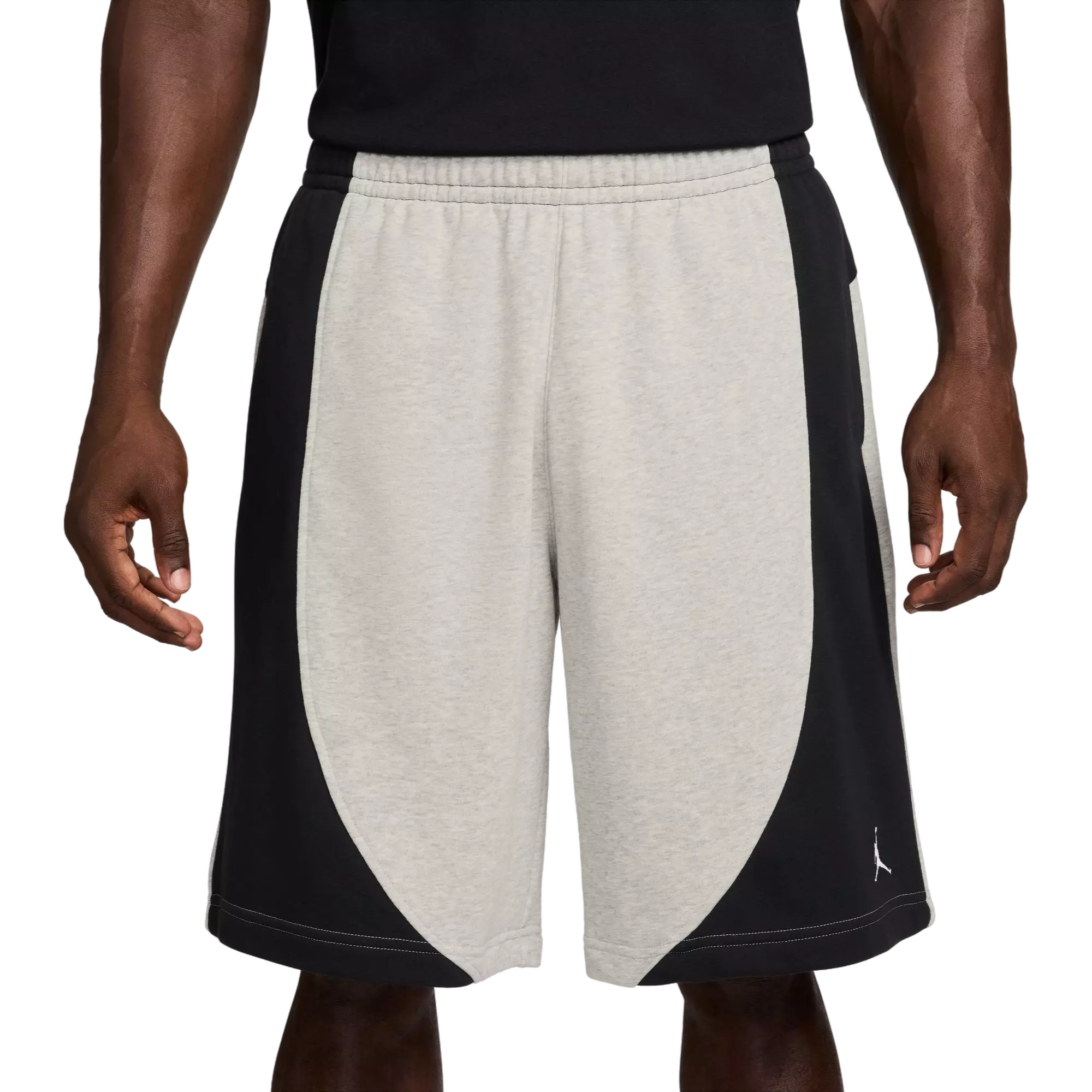 Jordan Men's Brooklyn Fleece Oversized Shorts - GREY/BLACK