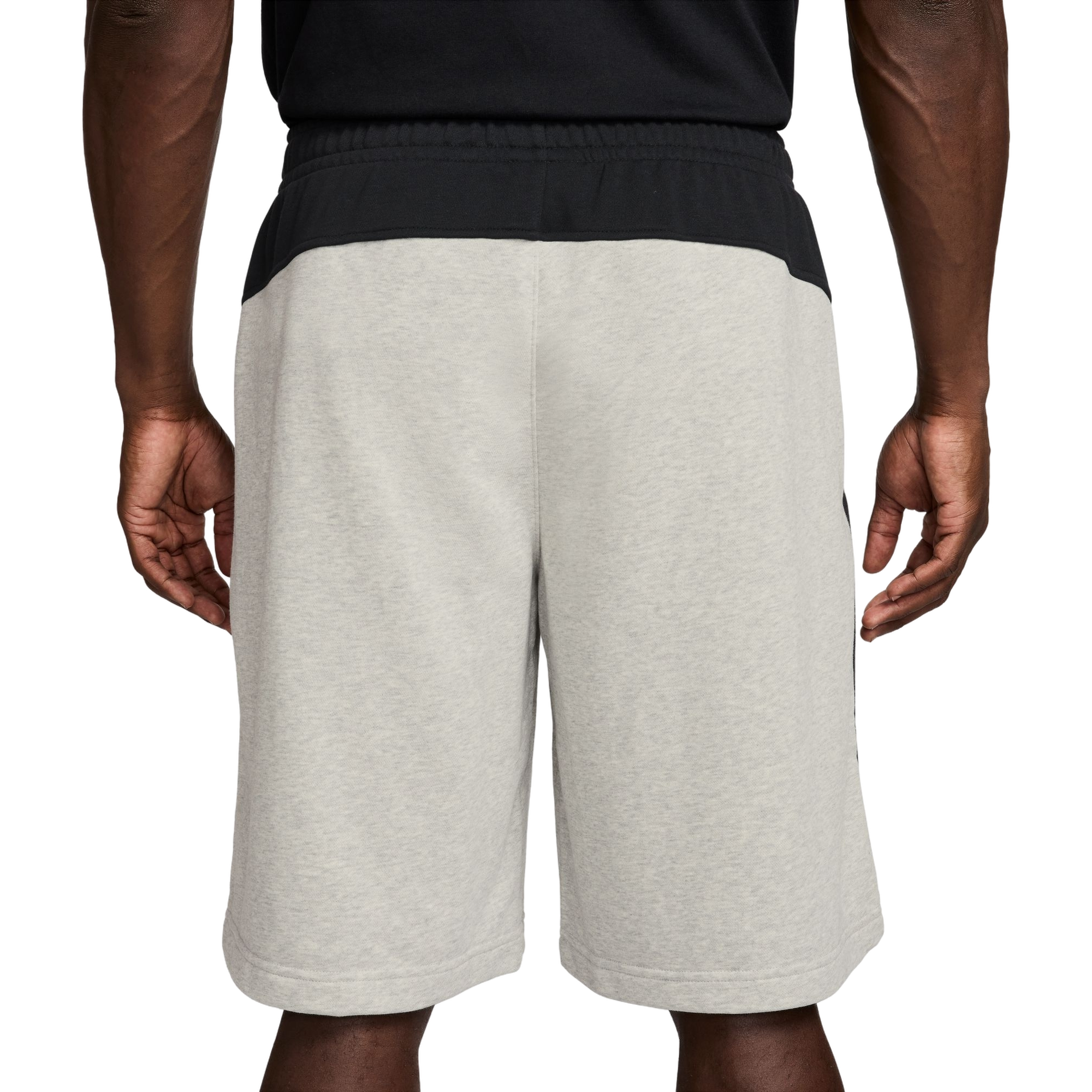 Jordan Men's Brooklyn Fleece Oversized Shorts - GREY/BLACK Thumbnail View 2