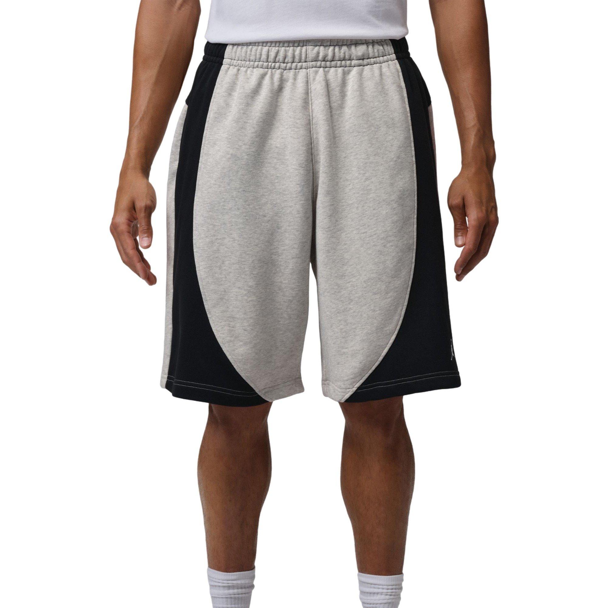 Jordan Men's Brooklyn Fleece Oversized Shorts - GREY/BLACK Thumbnail View 5