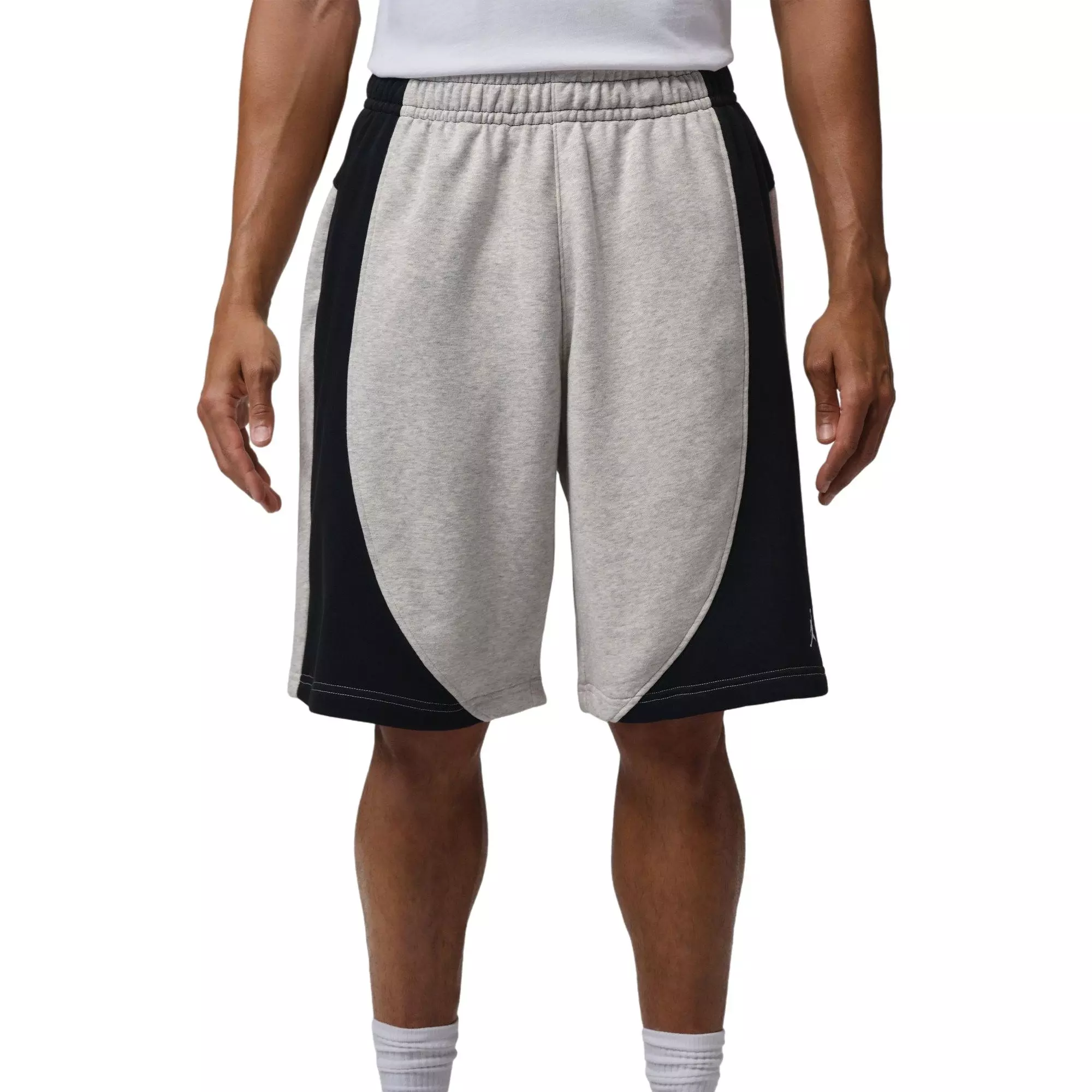 Jordan Men's Brooklyn Fleece Oversized Shorts - GREY/BLACK