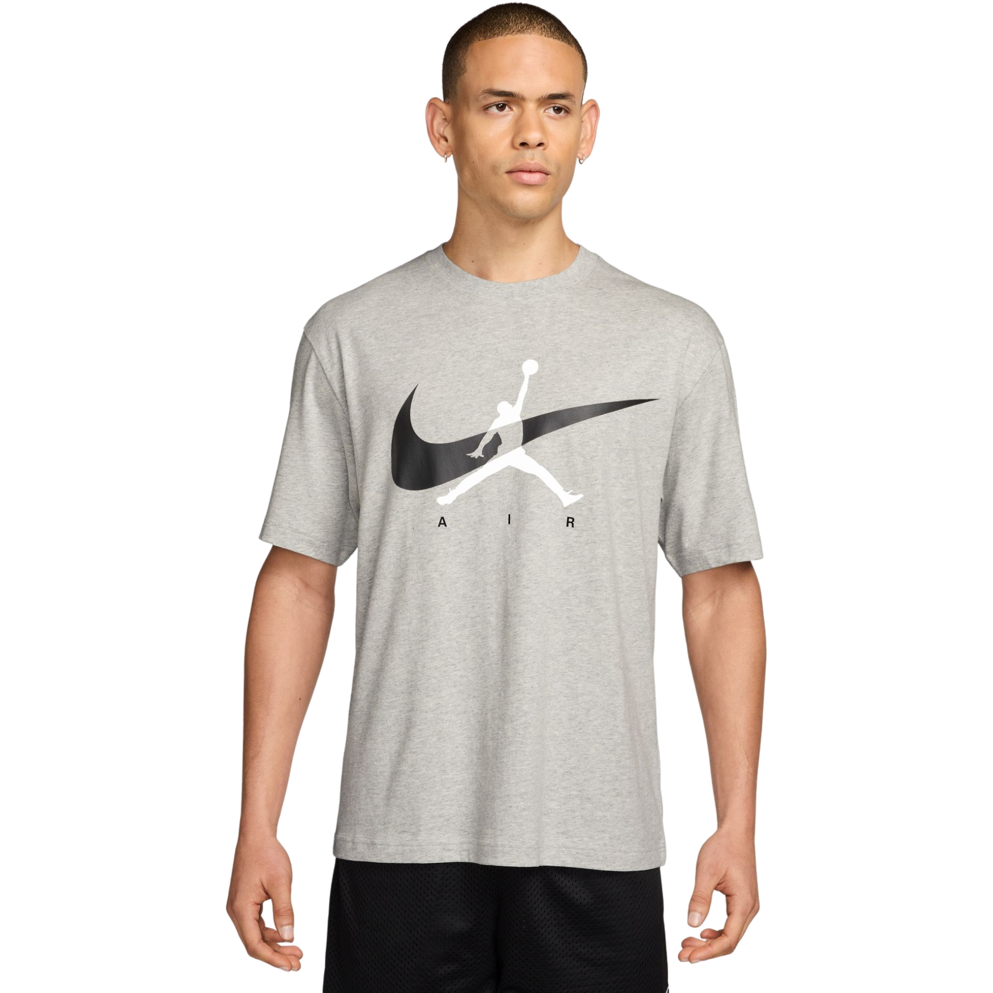 Jordan Men's Brooklyn Jumpman Tee - Grey - GREY Thumbnail View 1
