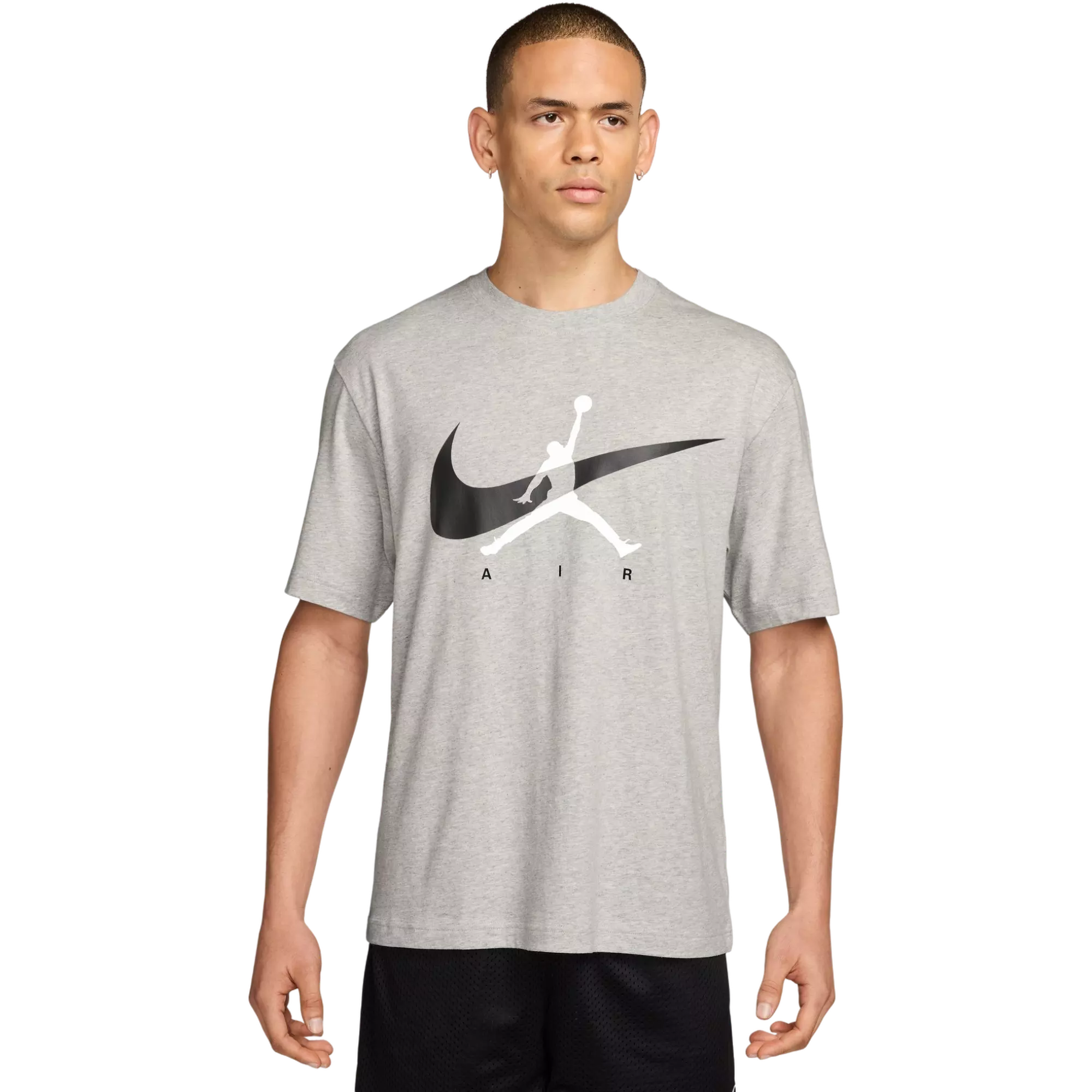 Jordan Men's Brooklyn Jumpman Tee-Grey - GREY