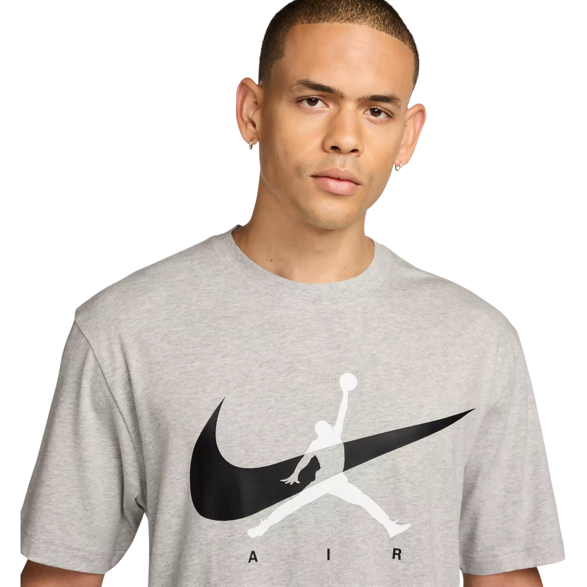 Jordan Men's Brooklyn Jumpman Tee-Grey - GREY
