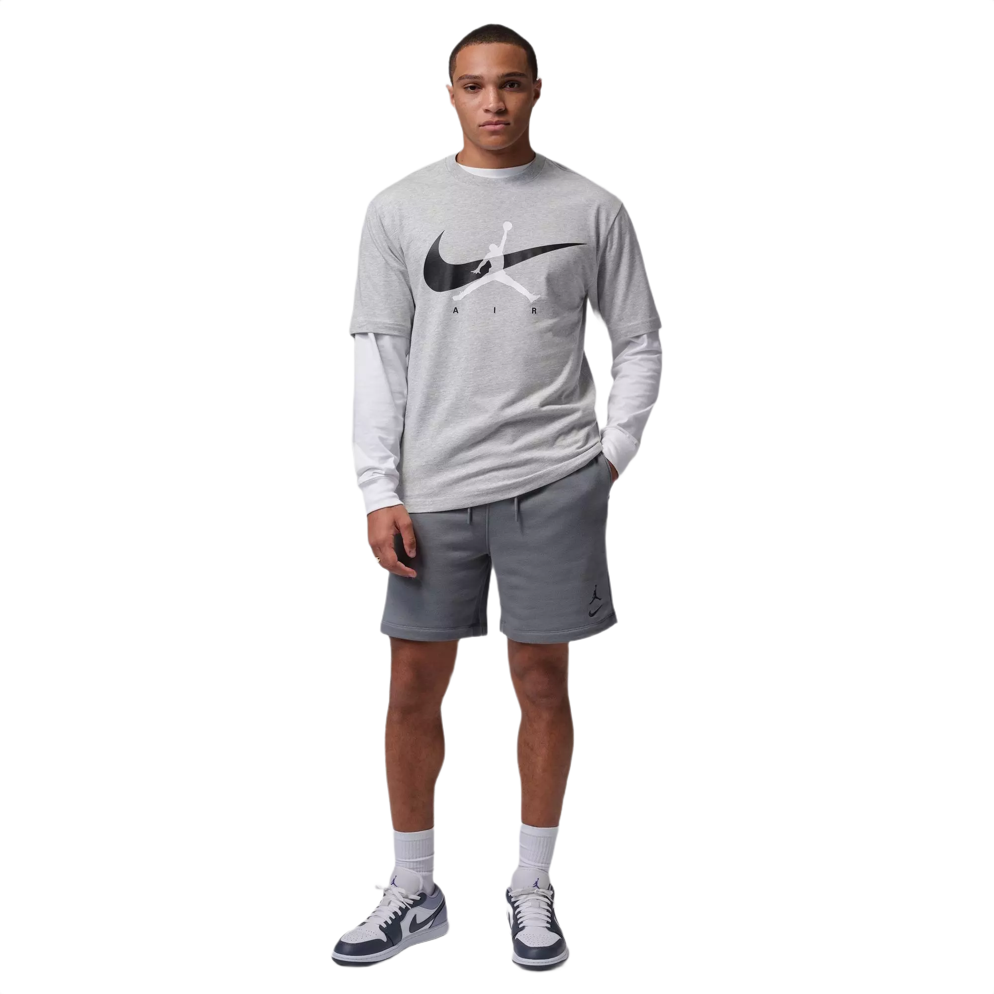 Jordan Men's Brooklyn Jumpman Tee - Grey - GREY