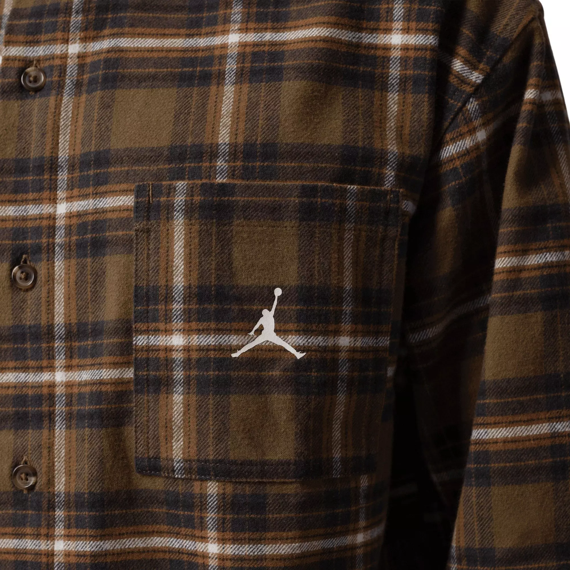 Jordan Men's Brooklyn Graphic Flannel Top - BROWN