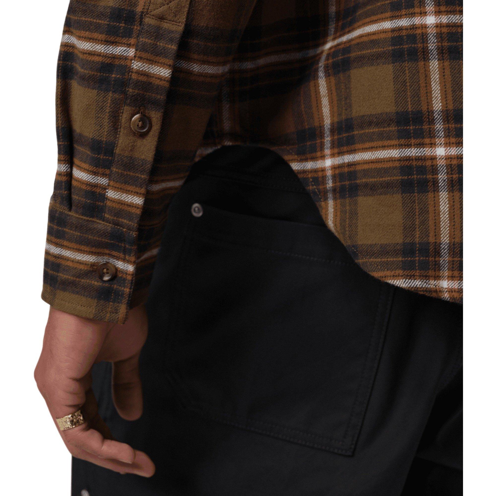 Jordan Men's Brooklyn Graphic Flannel Top - BROWN Thumbnail View 6