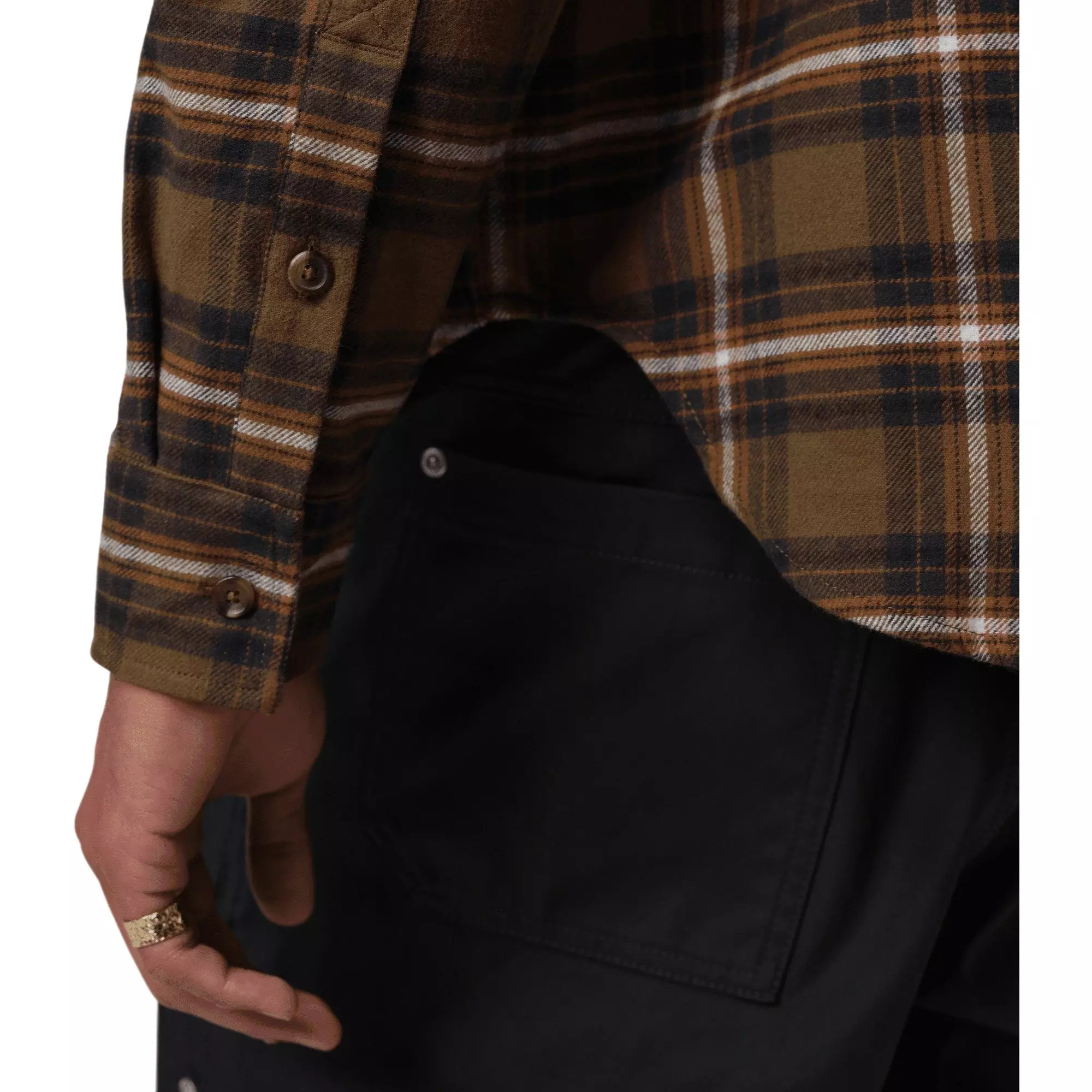 Jordan Men's Brooklyn Graphic Flannel Top - BROWN