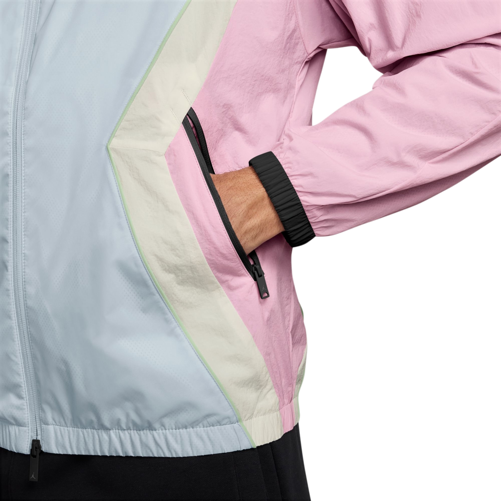 Jordan Men's Brooklyn Hooded Draft Jacket - LT BLUE Thumbnail View 3