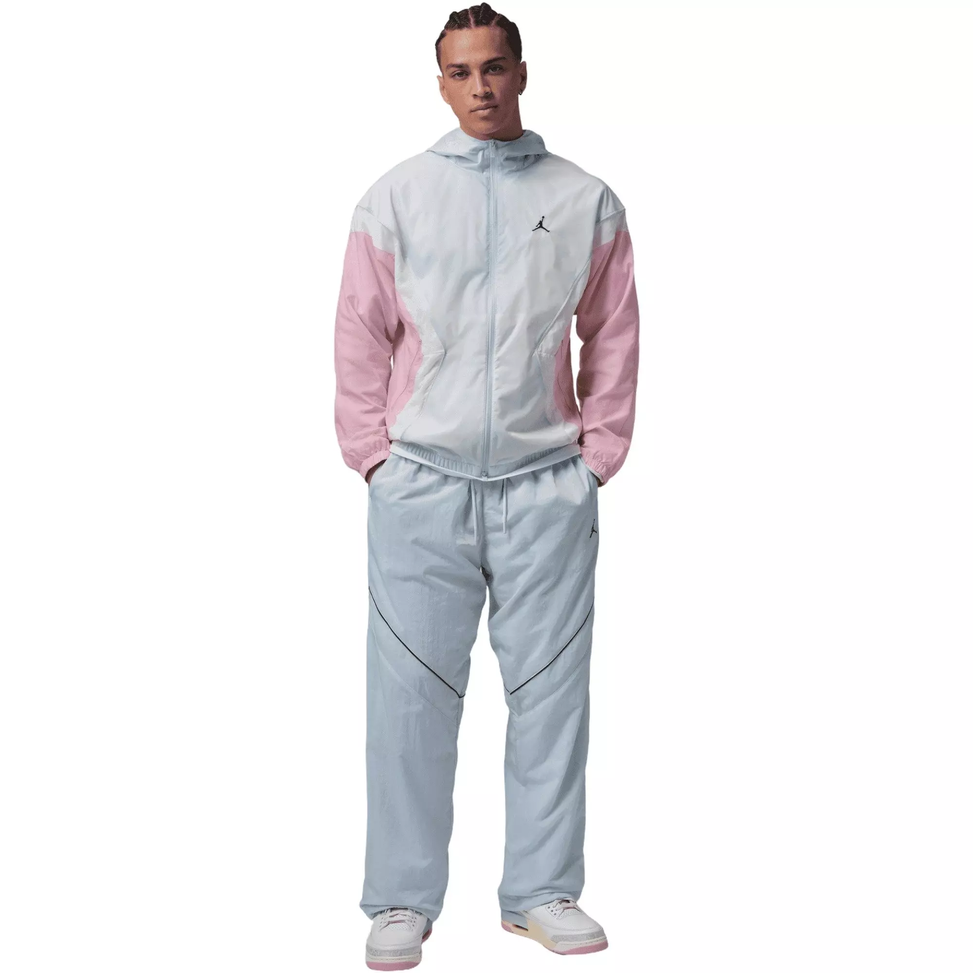 Jordan Men's Brooklyn Hooded Draft Jacket - LT BLUE