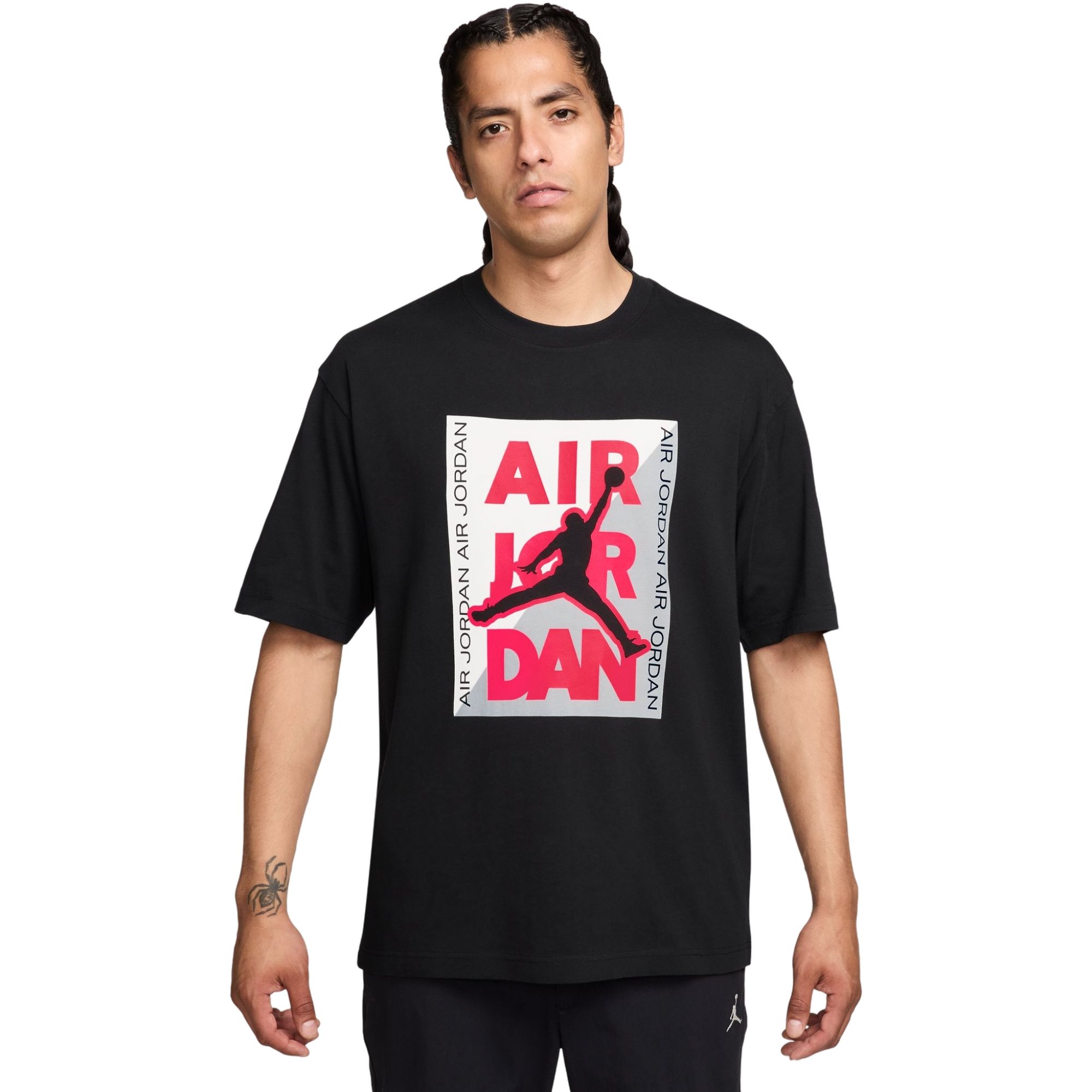 Jordan Air Box Graphic Tee Men's Black Crew | Hibbett