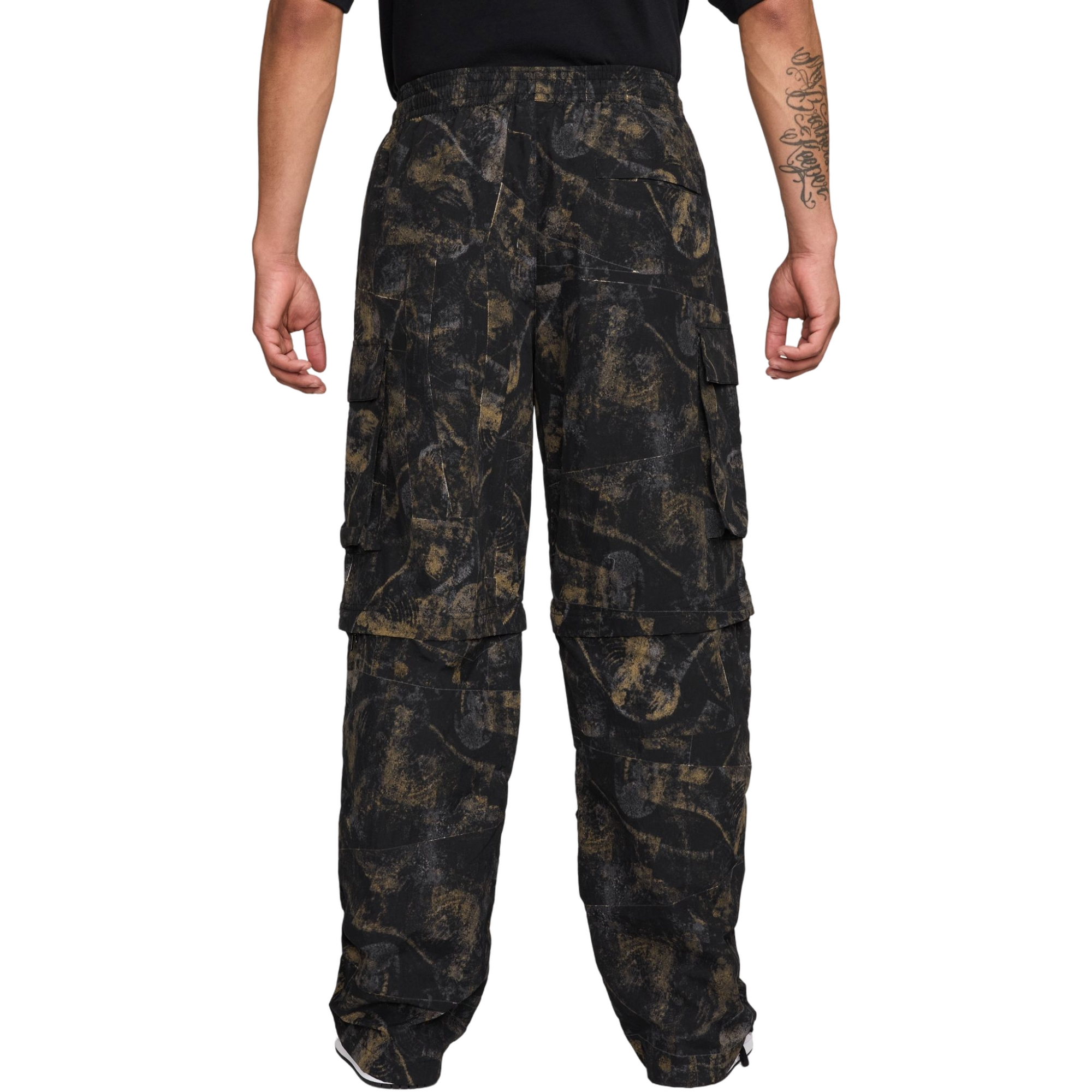 Jordan Men's Hike Mike Printed Convert Pants - Black - BLACK Thumbnail View 2