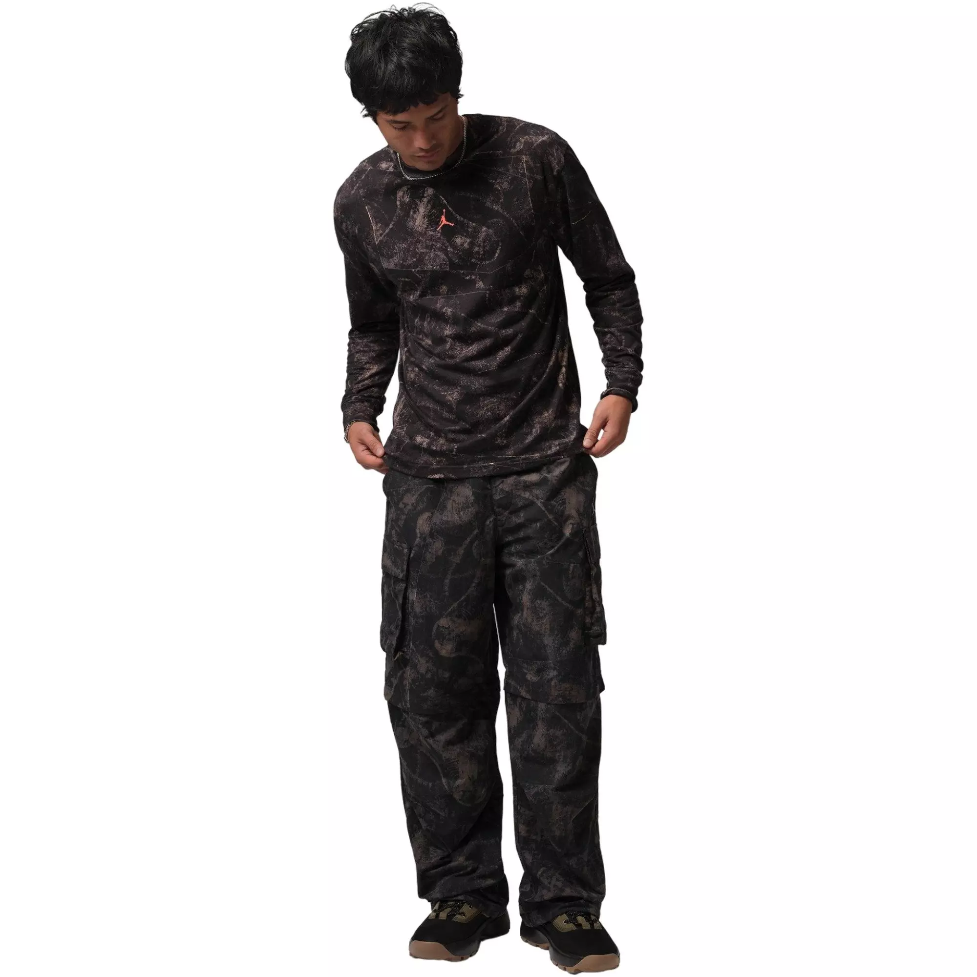 Jordan Men's Hike Mike Printed Convert Pants - Black - BLACK