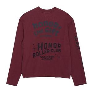Honor The Gift Men's Mixed Logo Fleece Crew - Burgundy