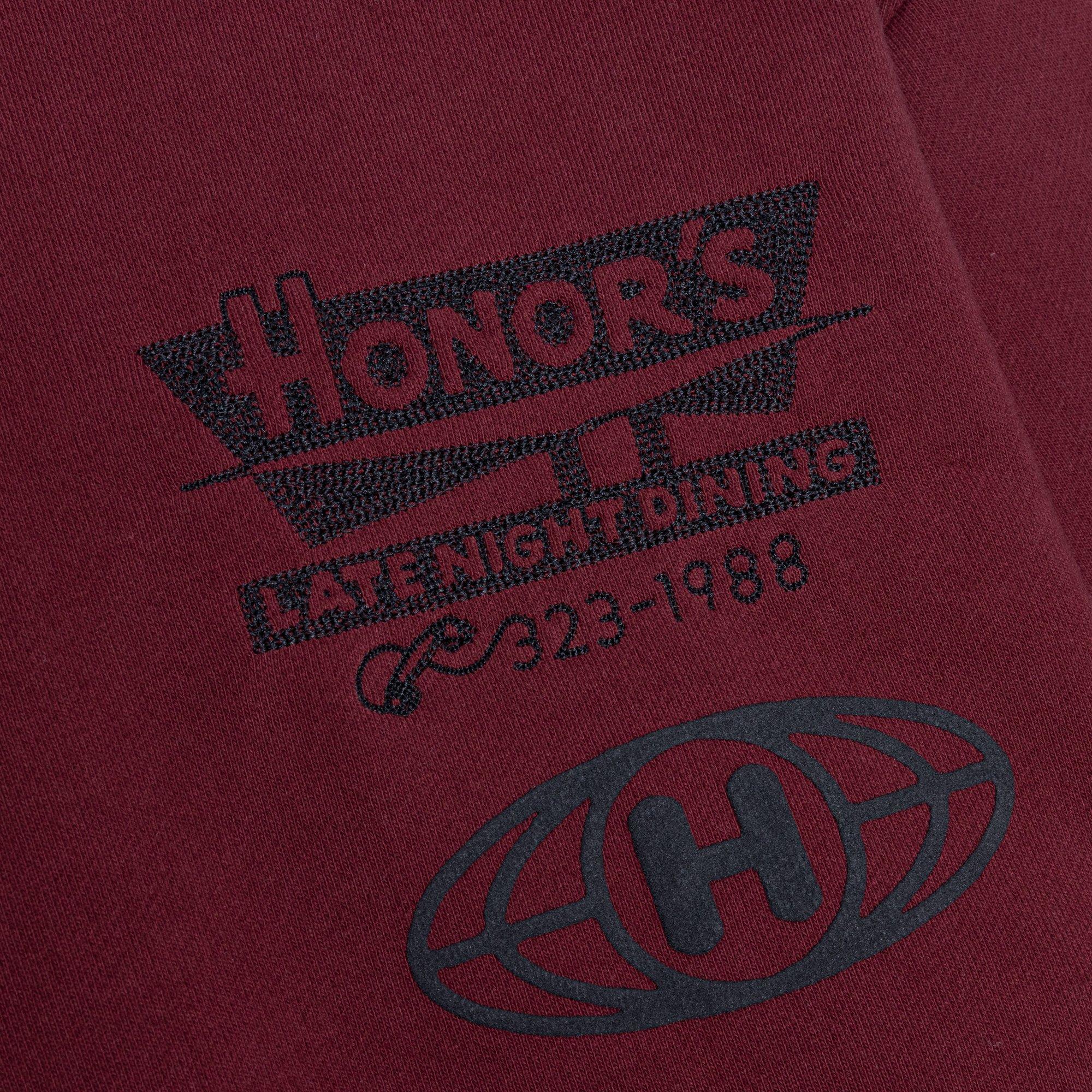 Honor The Gift Men's Mixed Logo Fleece Crew - Burgundy - BURGUNDY Thumbnail View 3