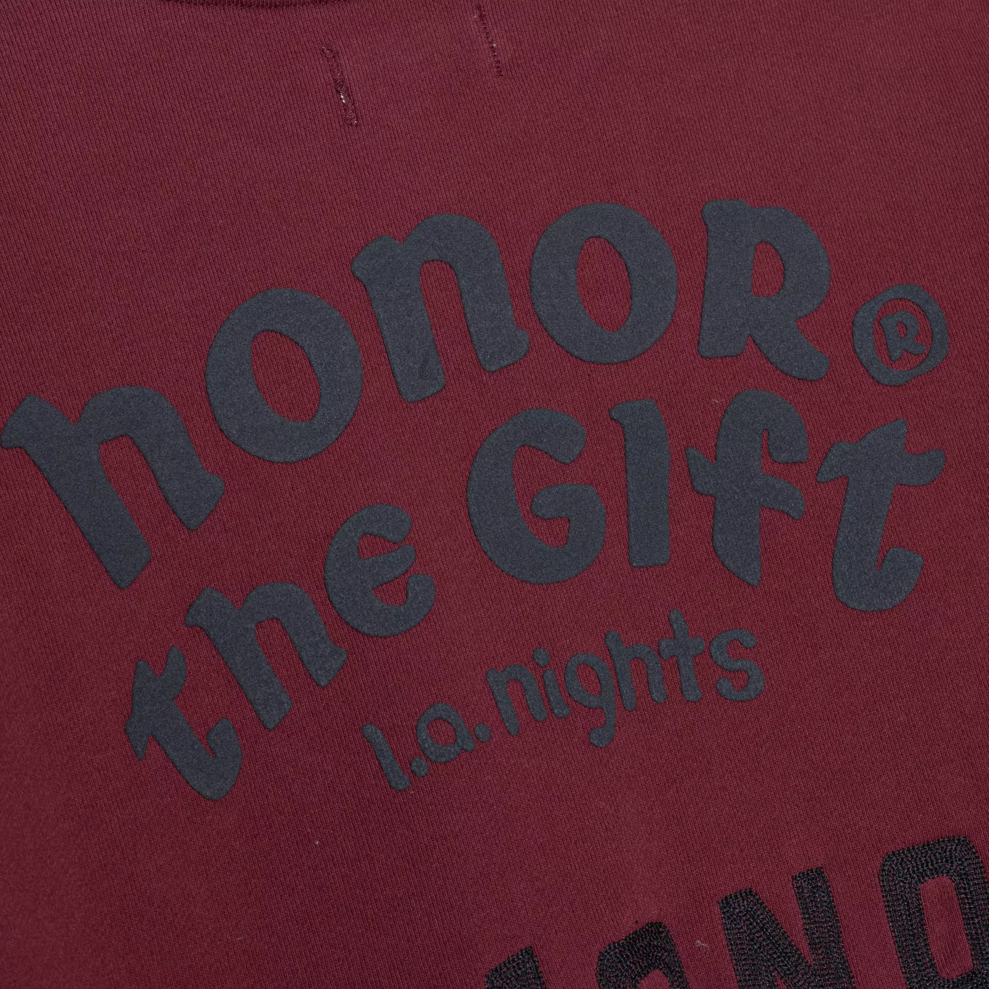 Honor The Gift Men's Mixed Logo Fleece Crew - Burgundy - BURGUNDY