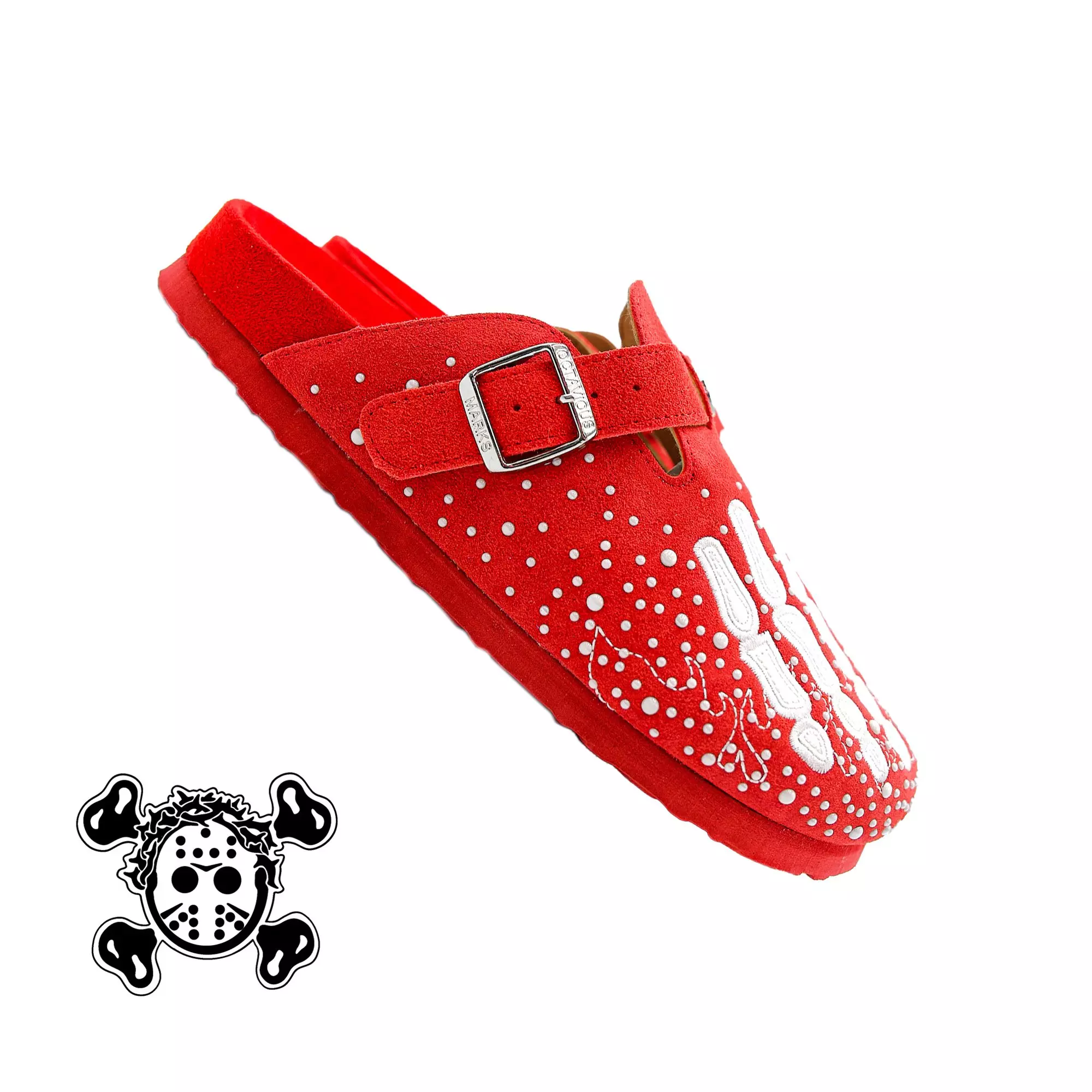 Octavious Marks "Red Pearl" Unisex Clog - RED/WHITE
