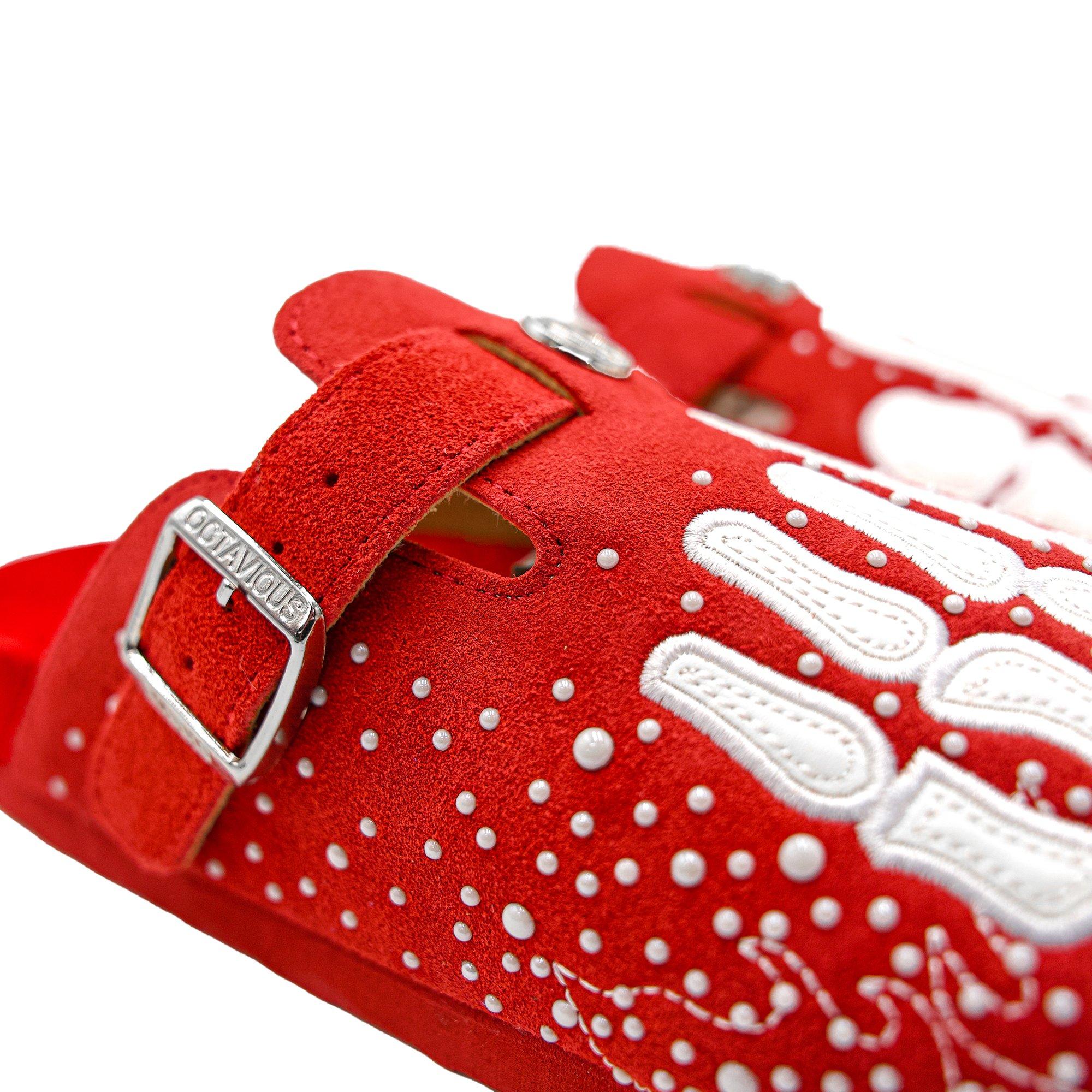 Octavious Marks "Red Pearl" Unisex Clog - RED/WHITE Thumbnail View 3