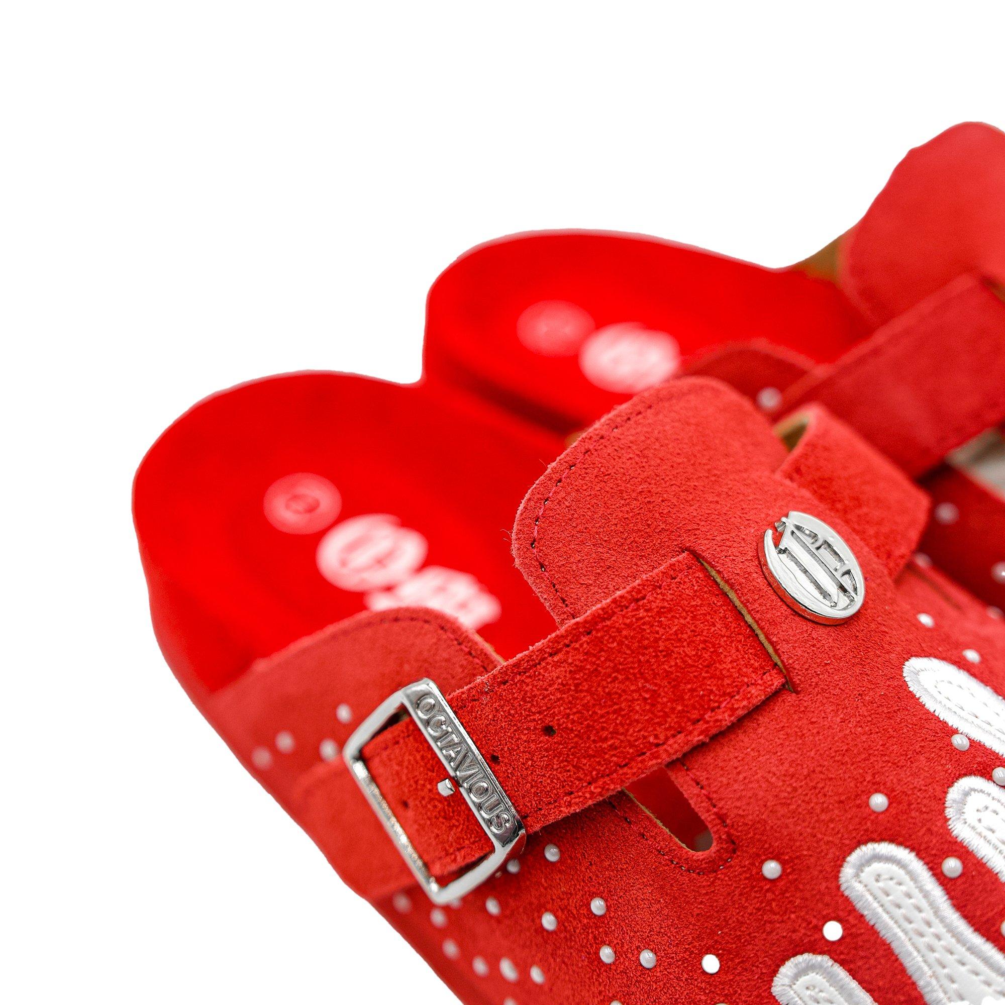 Octavious Marks "Red Pearl" Unisex Clog - RED/WHITE Thumbnail View 5