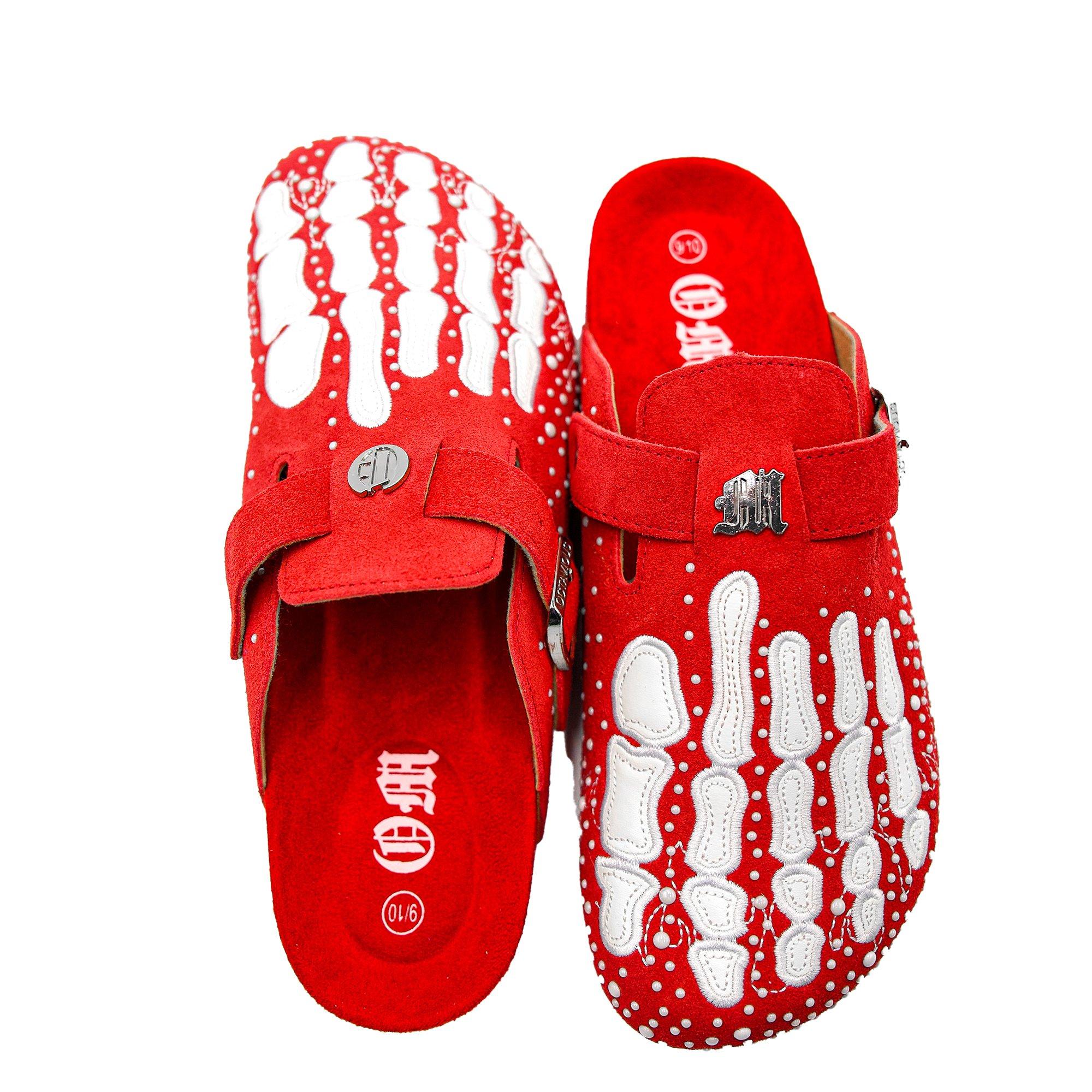 Octavious Marks "Red Pearl" Unisex Clog - RED/WHITE Thumbnail View 9