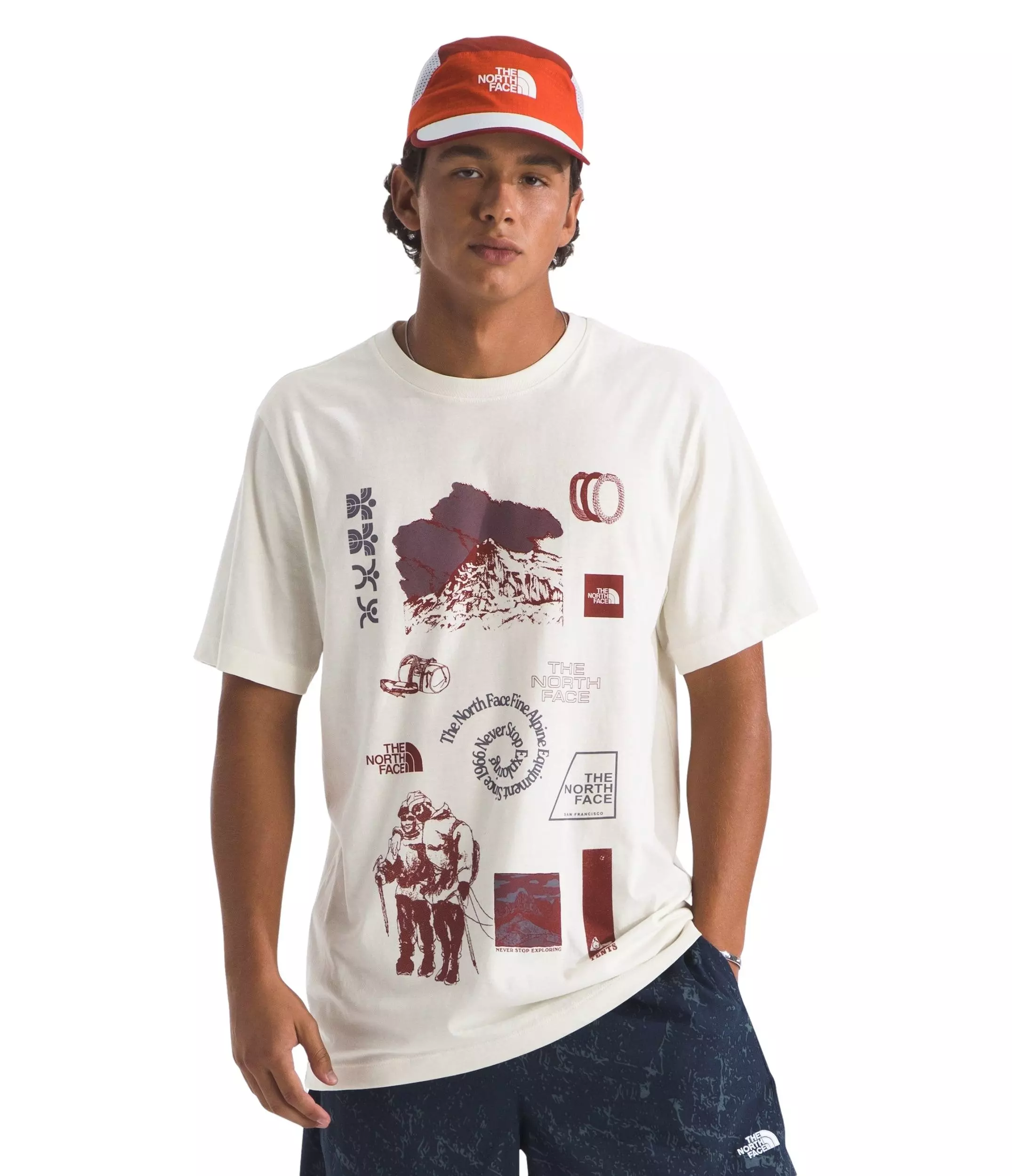 The North Face Men's Indigo Illusion Graphic Tee - White Dune - OFF-WHITE