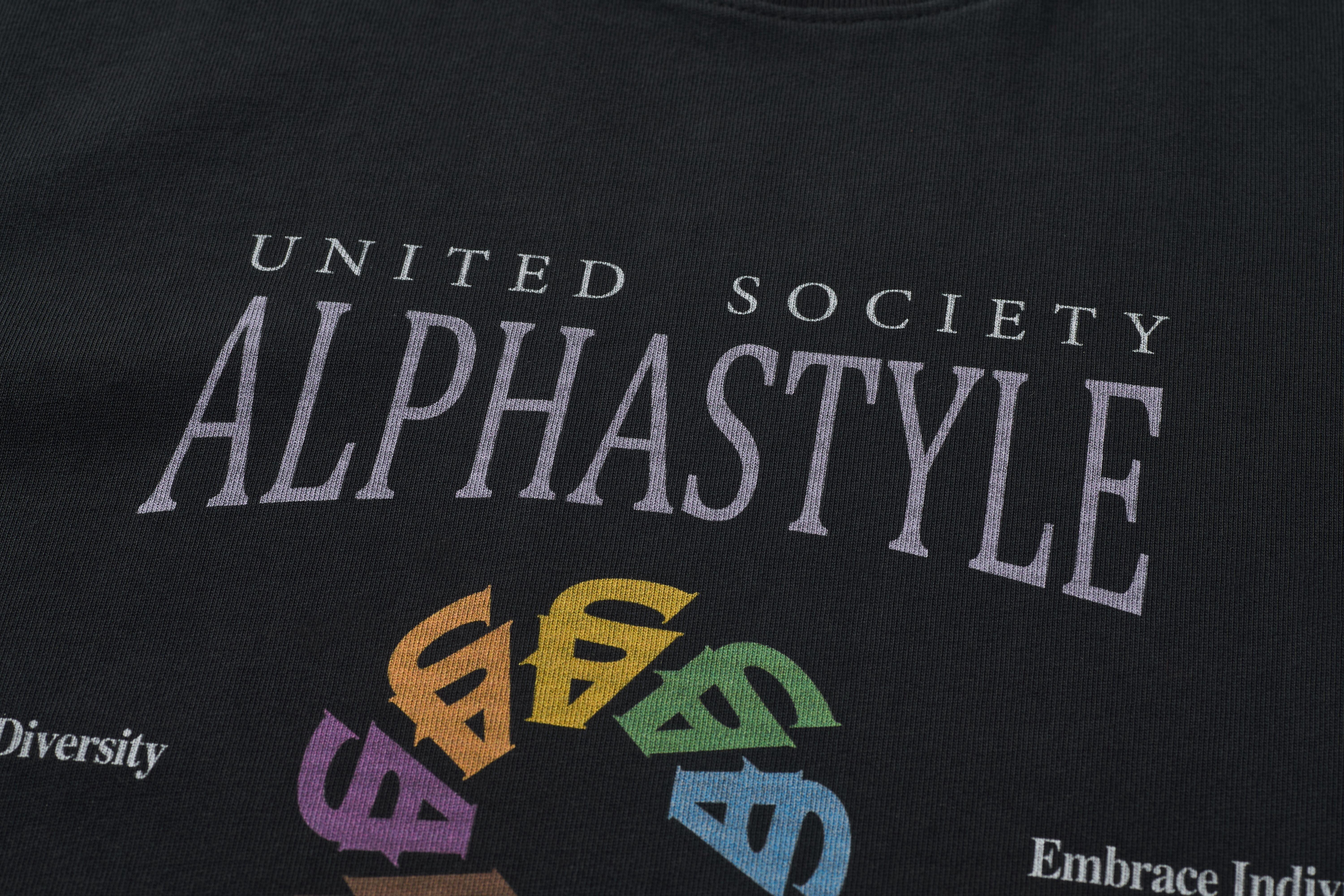 Alpha Style Men's United Epic Tee - Black - BLACK Thumbnail View 10