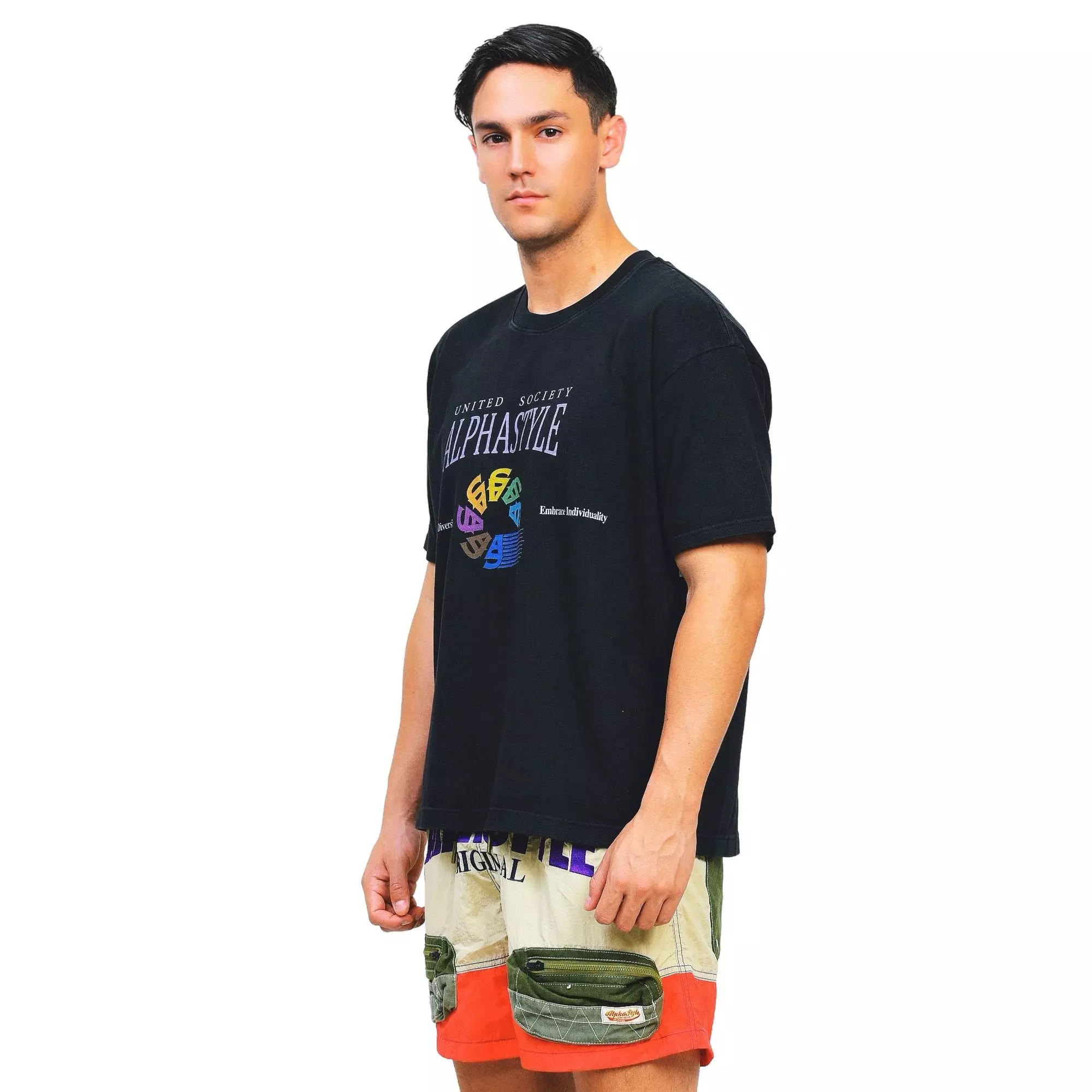 Alpha Style Men's United Epic Tee - Black - BLACK