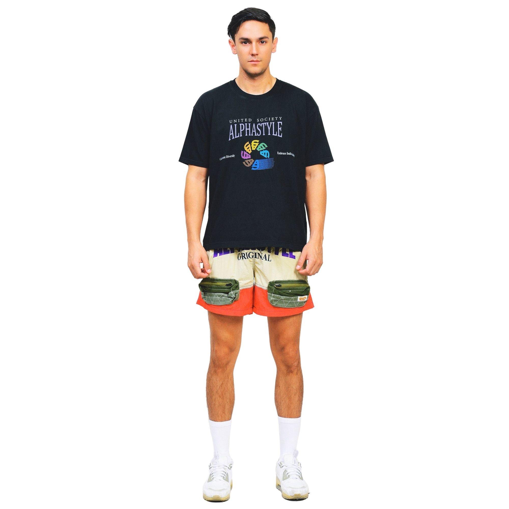 Alpha Style Men's United Epic Tee - Black - BLACK Thumbnail View 4