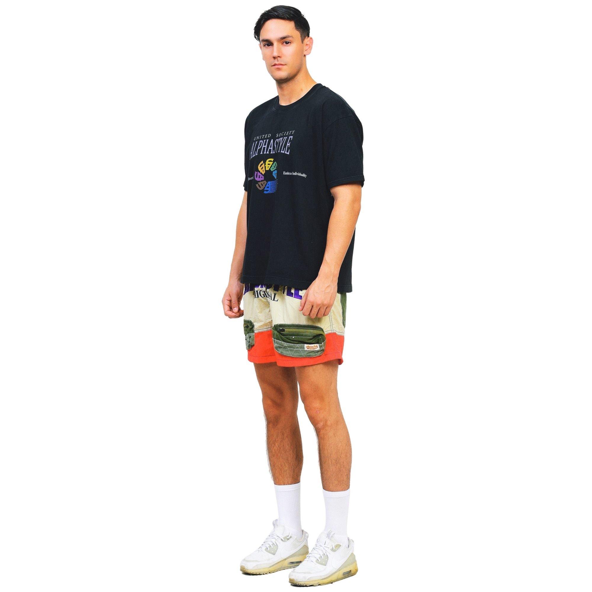 Alpha Style Men's United Epic Tee - Black - BLACK Thumbnail View 5