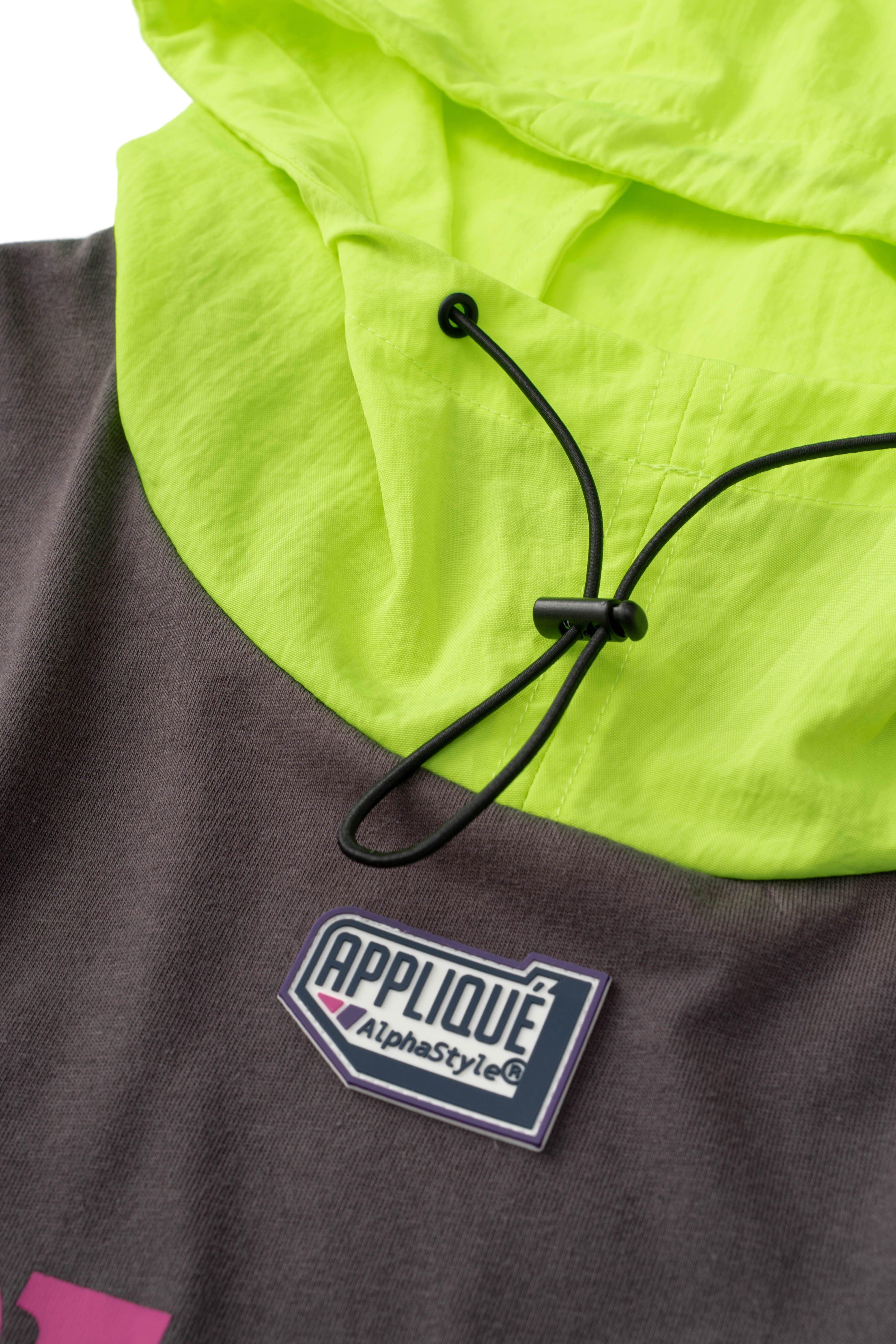 Alpha Style Men's Chris Hooded Tee - Dark Grey - DARK GREY Thumbnail View 10