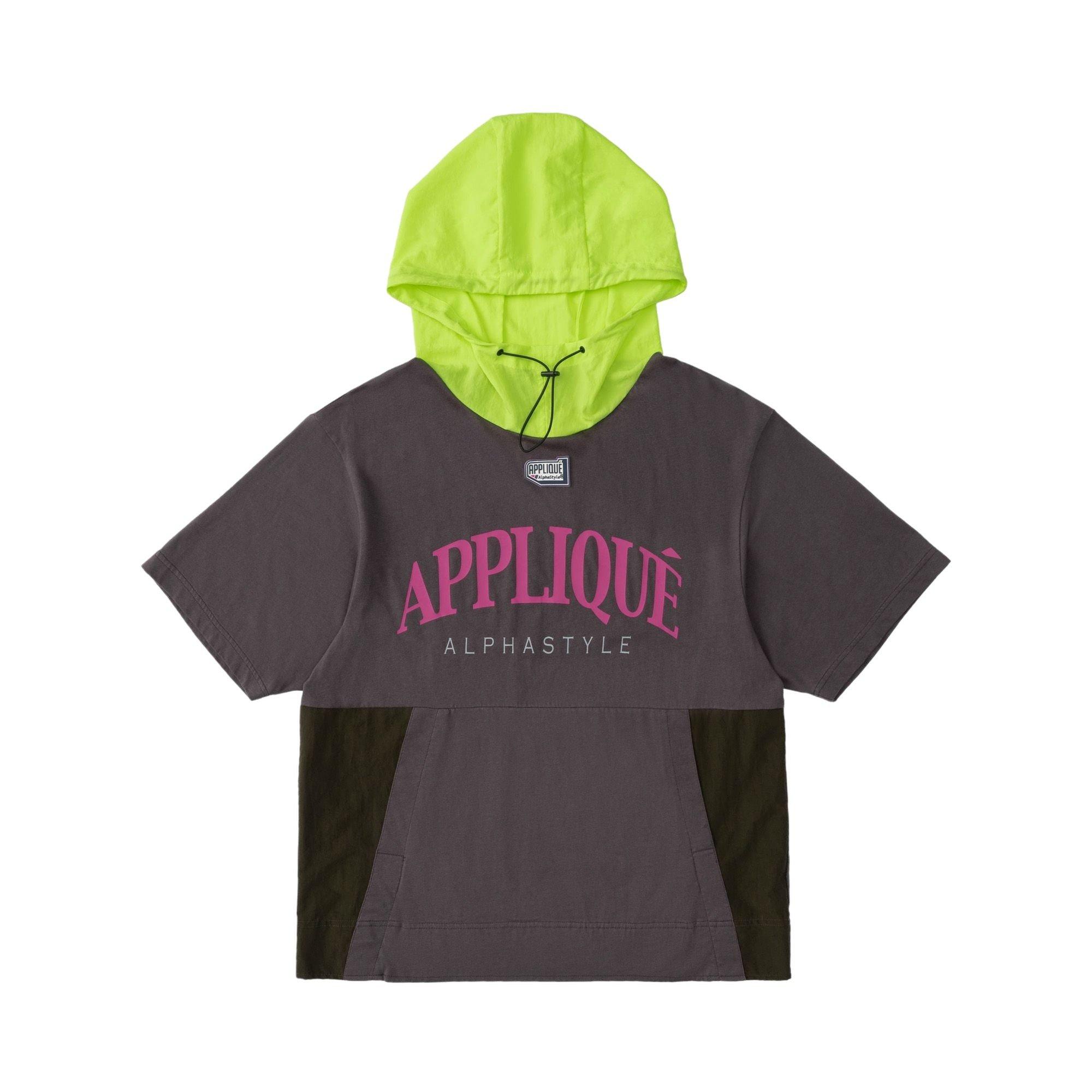 Alpha Style Men's Chris Hooded Tee - Dark Grey - DARK GREY Thumbnail View 7