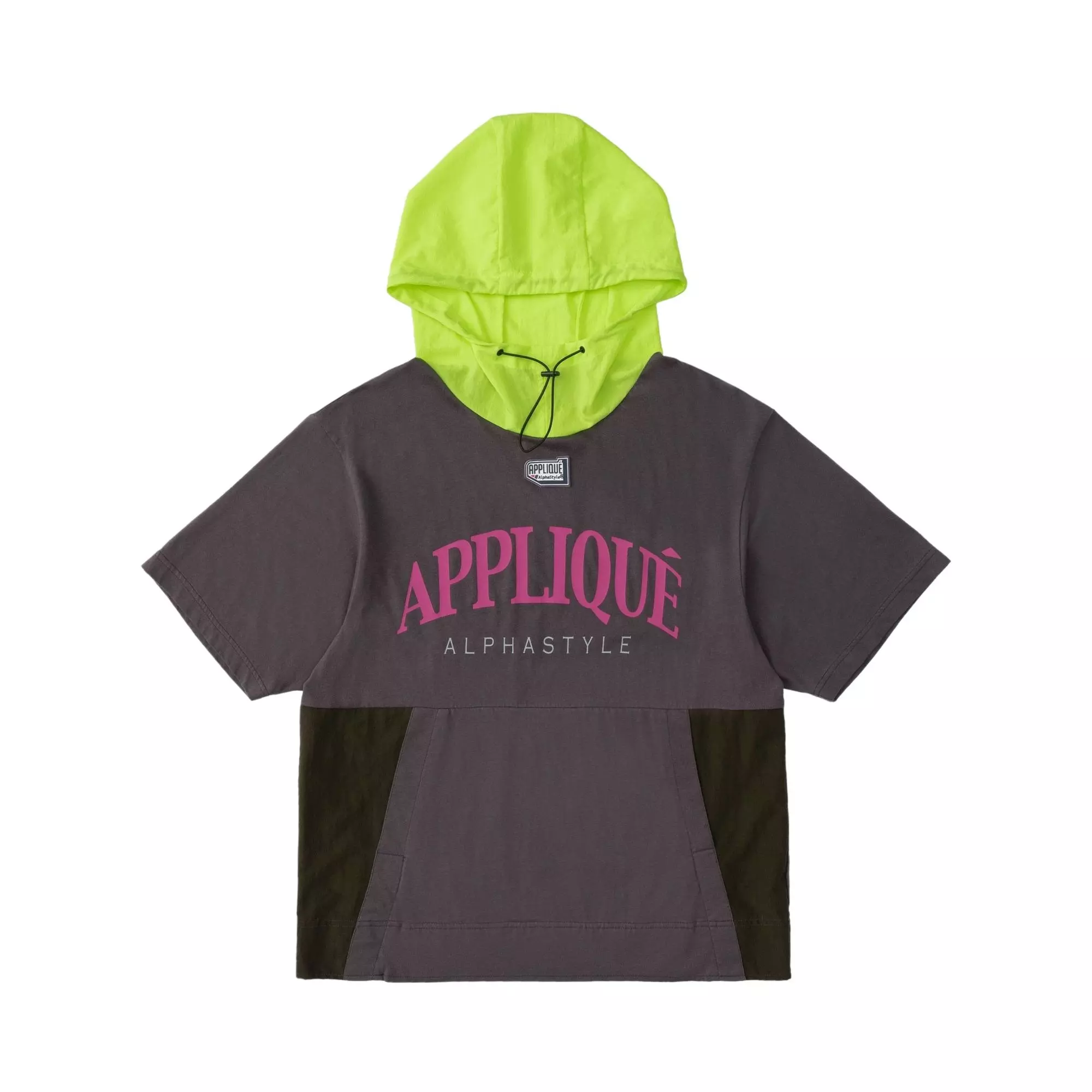 Alpha Style Men's Chris Hooded Tee - Dark Grey - DARK GREY