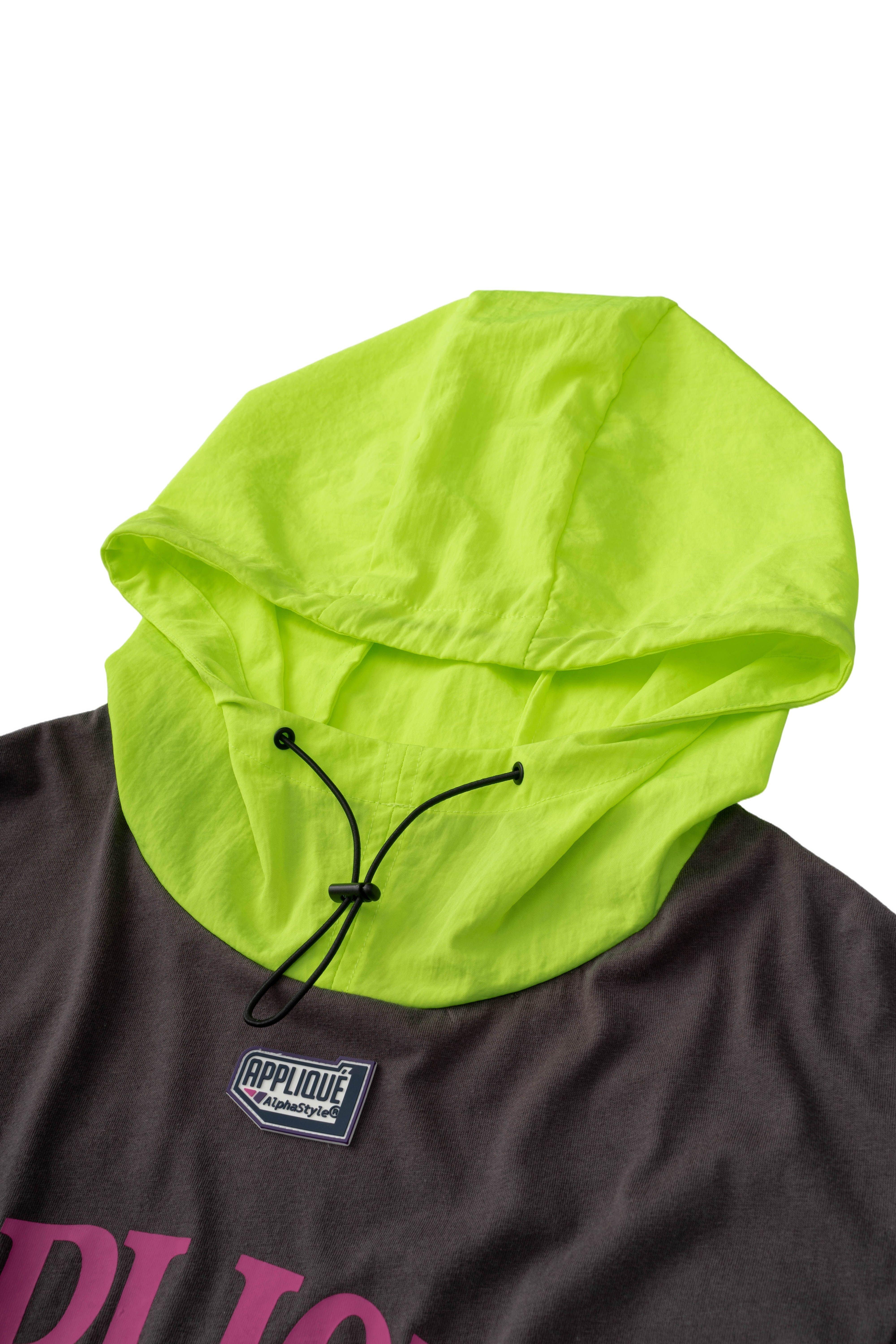 Alpha Style Men's Chris Hooded Tee - Dark Grey - DARK GREY Thumbnail View 9