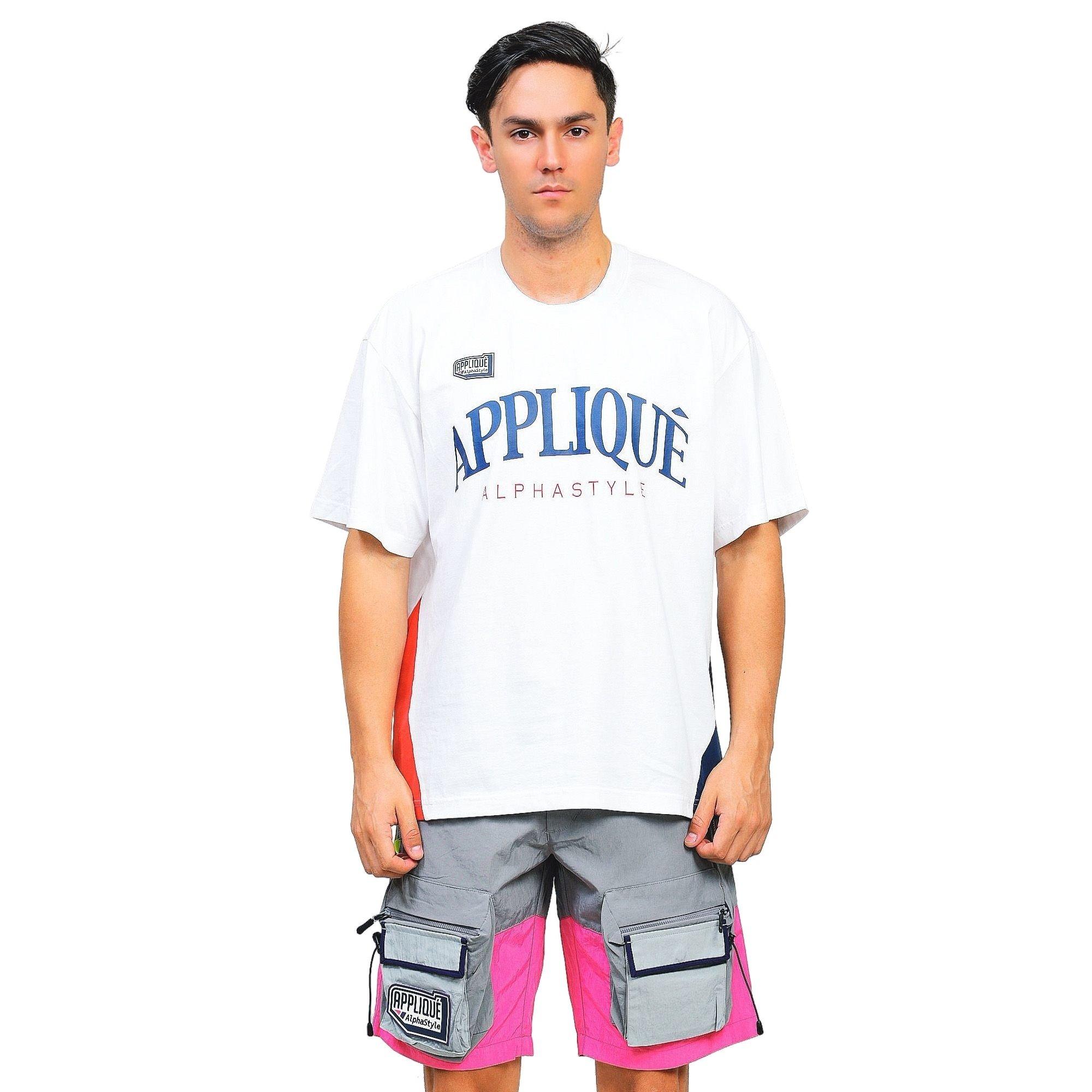 Alpha Style Men's Frank Vintage Print Tee - WHITE Thumbnail View 1