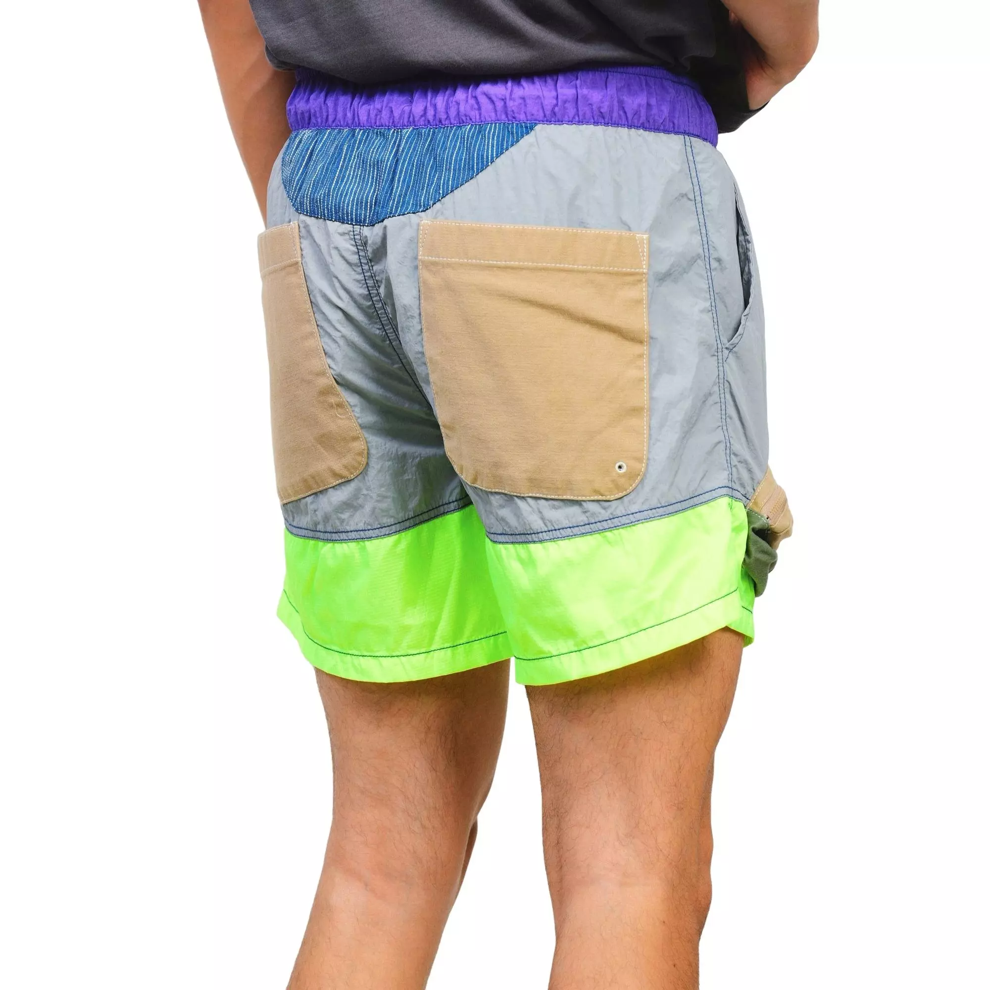 Alpha Style Men's Slade Multi Pocket Shorts - Grey - GREY