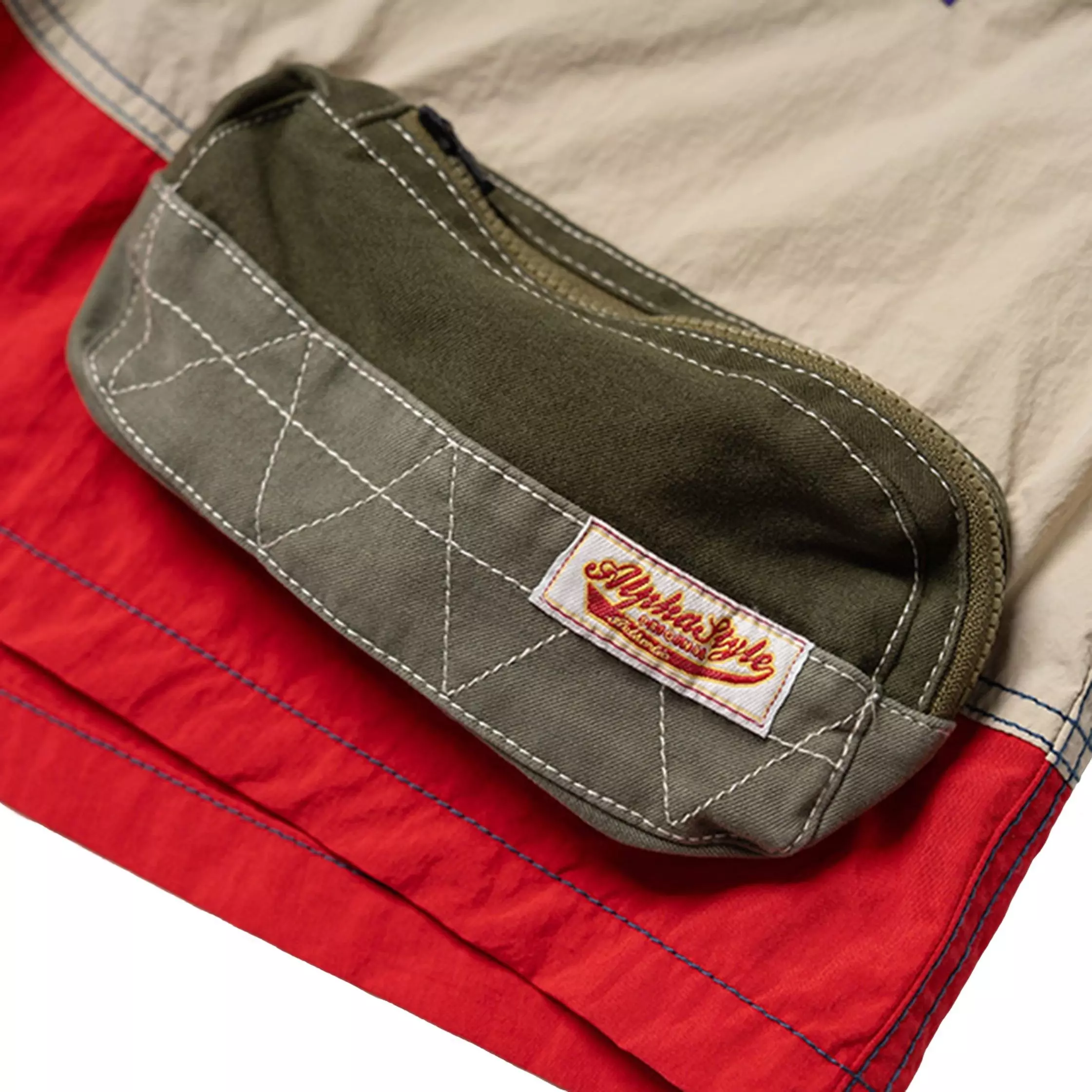 Alpha Style Men's Slade Multi Pocket Shorts - Khaki - KHAKI