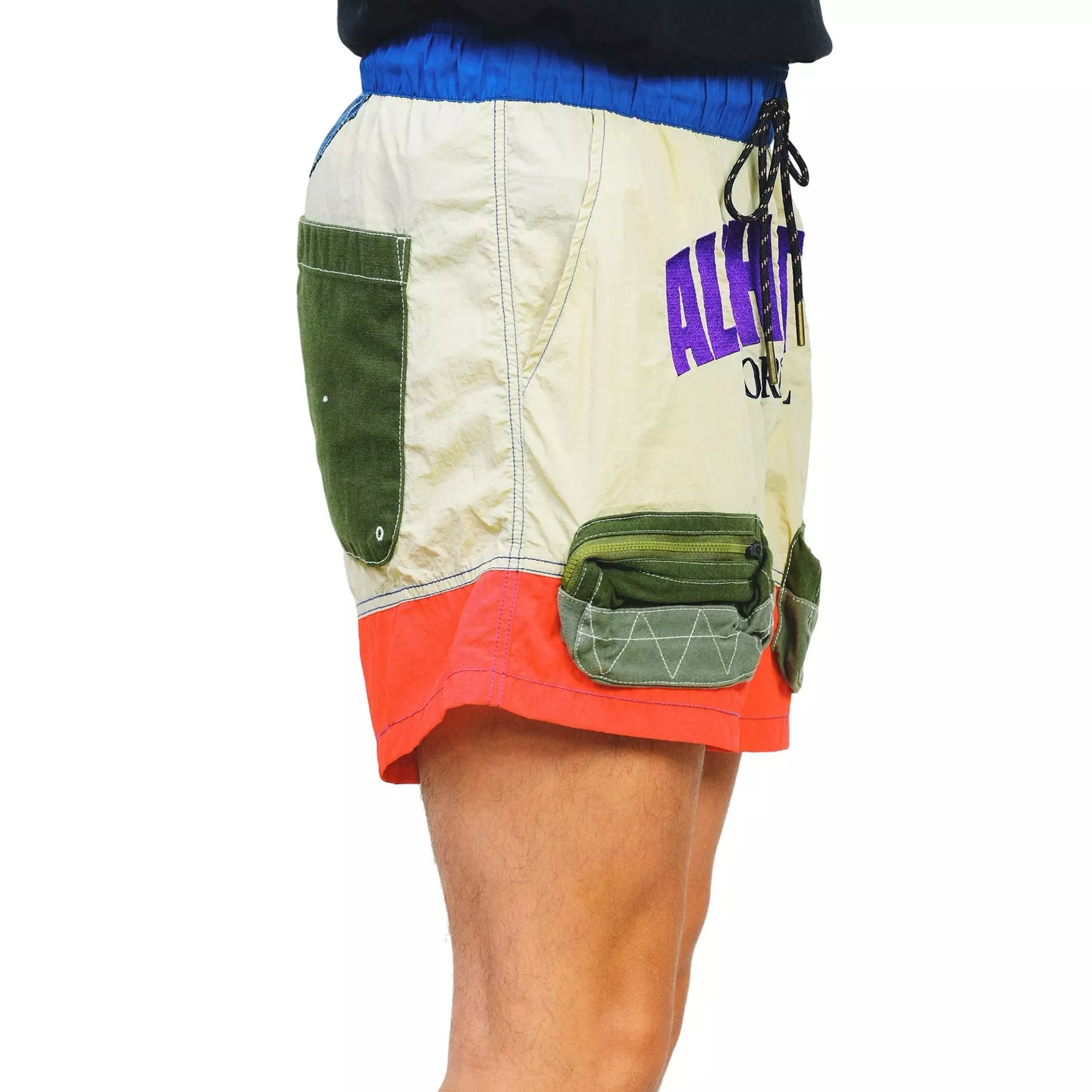 Alpha Style Men's Slade Multi Pocket Shorts - Khaki - KHAKI