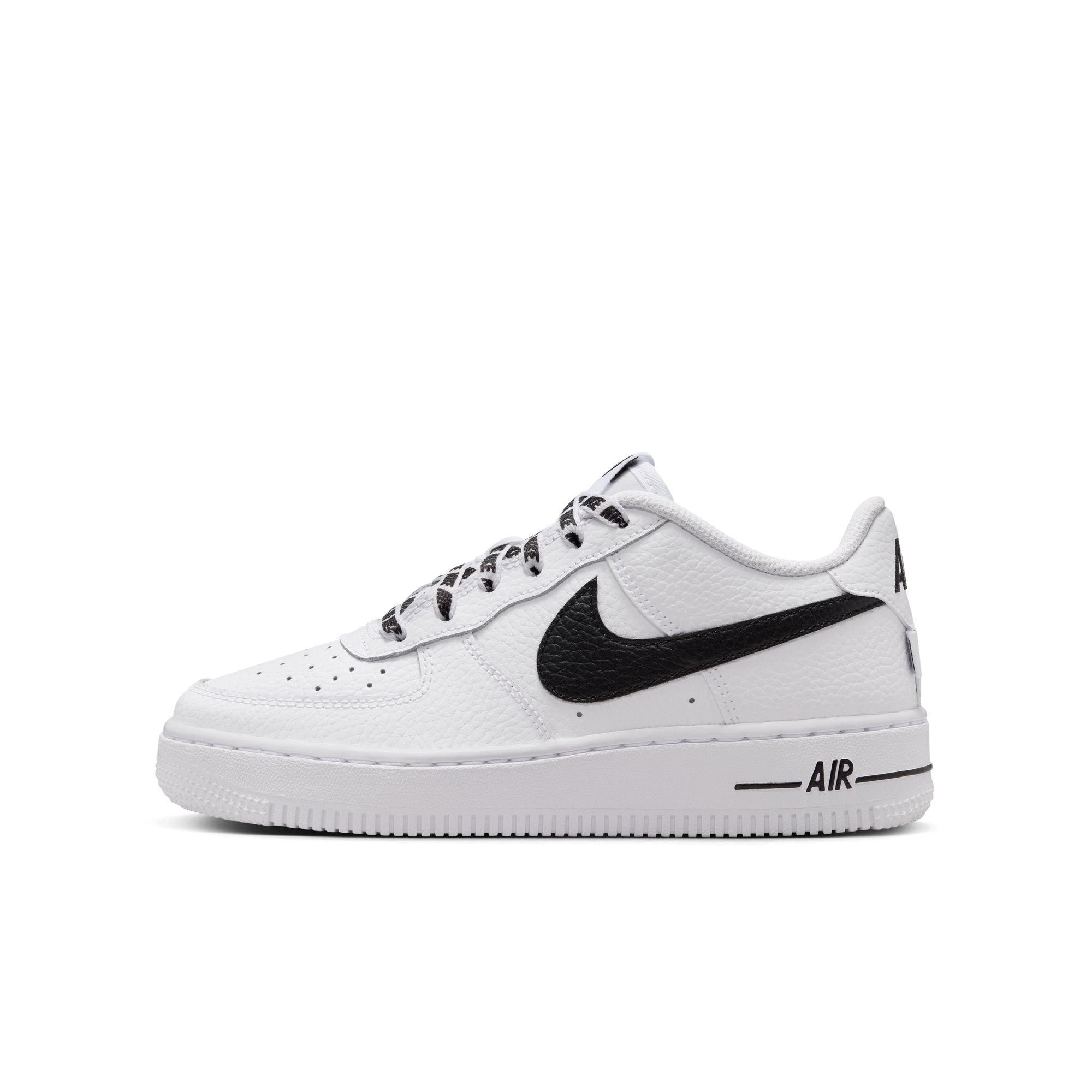 Nike Air Force 1 Low "White/Black/Black" Grade School Boys' Shoe - WHITE/BLACK/BLACK Thumbnail View 3