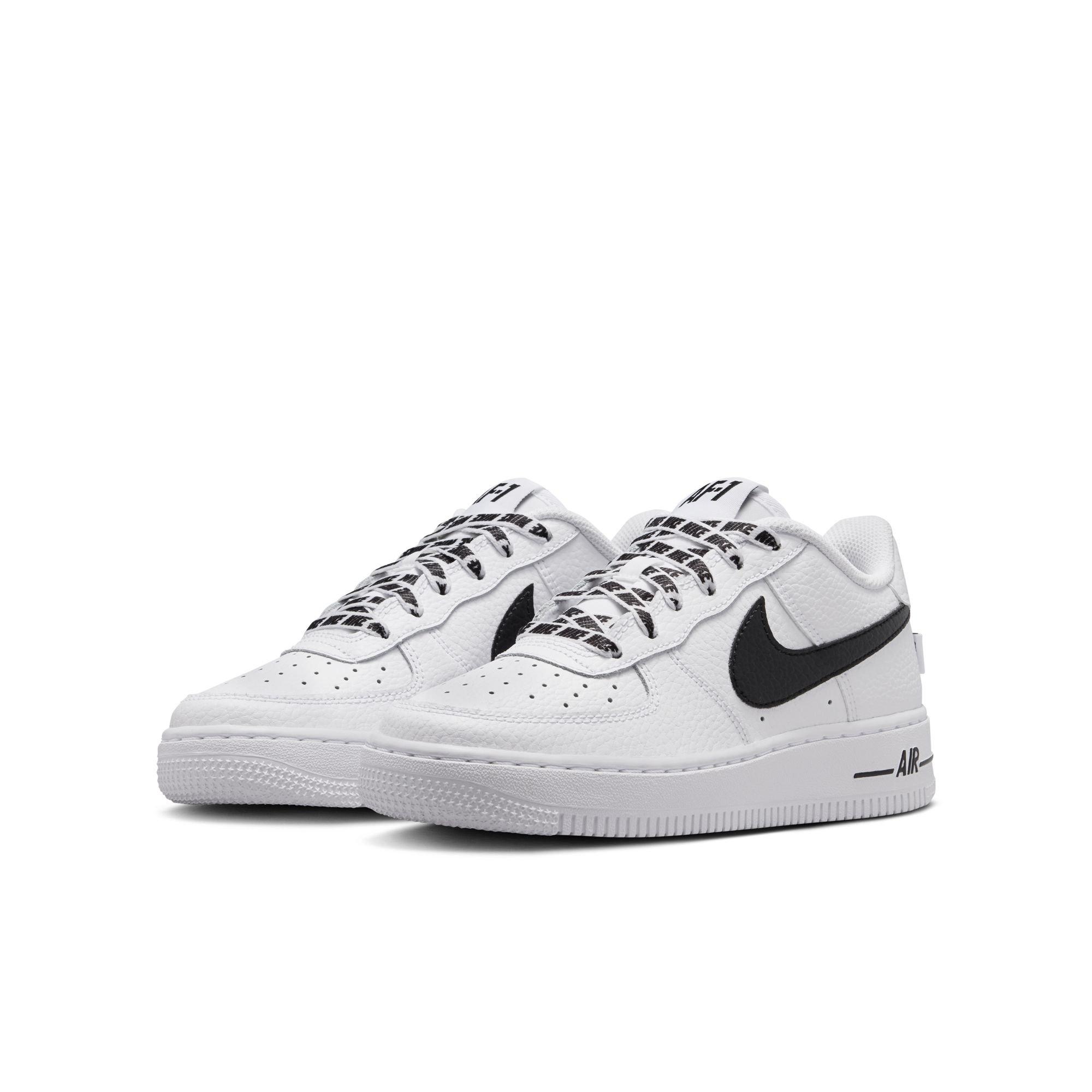 Nike Air Force 1 Low "White/Black" Grade School Boys' Shoe - WHITE/BLACK Thumbnail View 5