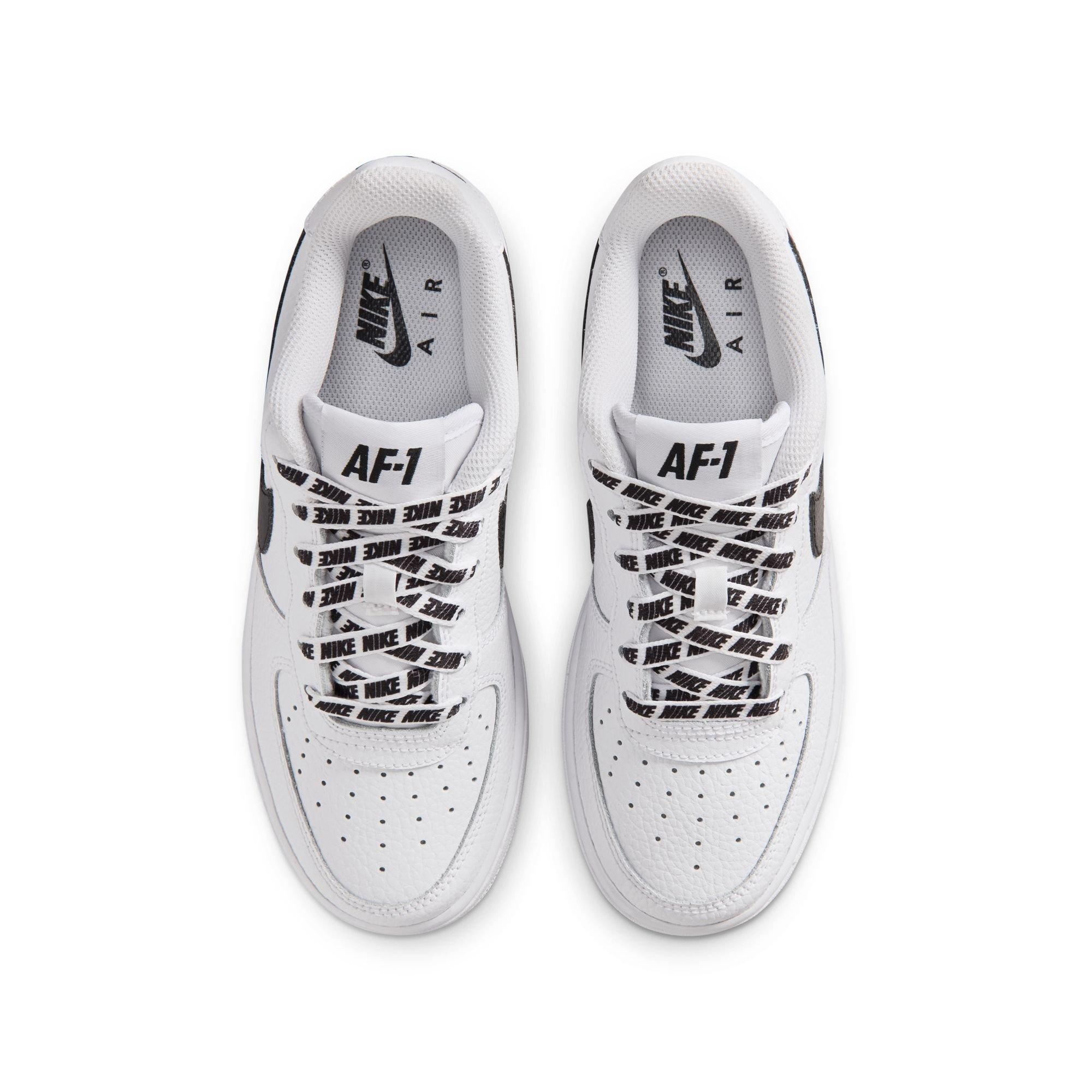 Nike Air Force 1 Low "White/Black/Black" Grade School Boys' Shoe - WHITE/BLACK/BLACK Thumbnail View 6