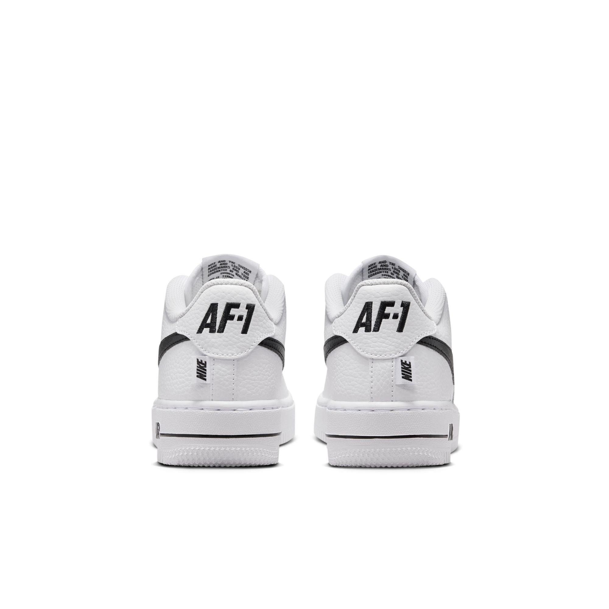 Nike Air Force 1 Low "White/Black" Grade School Boys' Shoe - WHITE/BLACK Thumbnail View 7