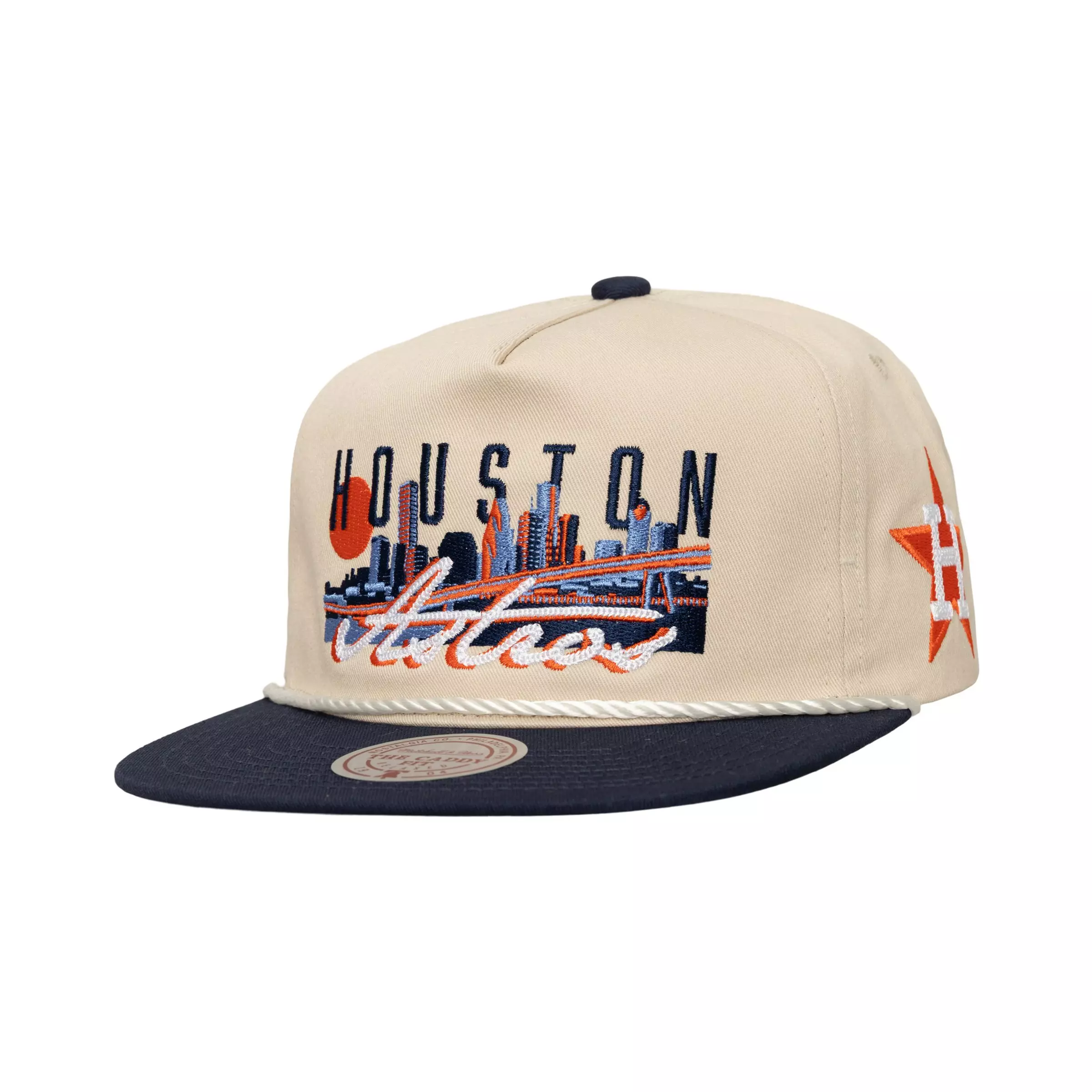 Mitchell &amp; Ness Houston Astros Cityscape Snapback Hat-Cream - CREAM