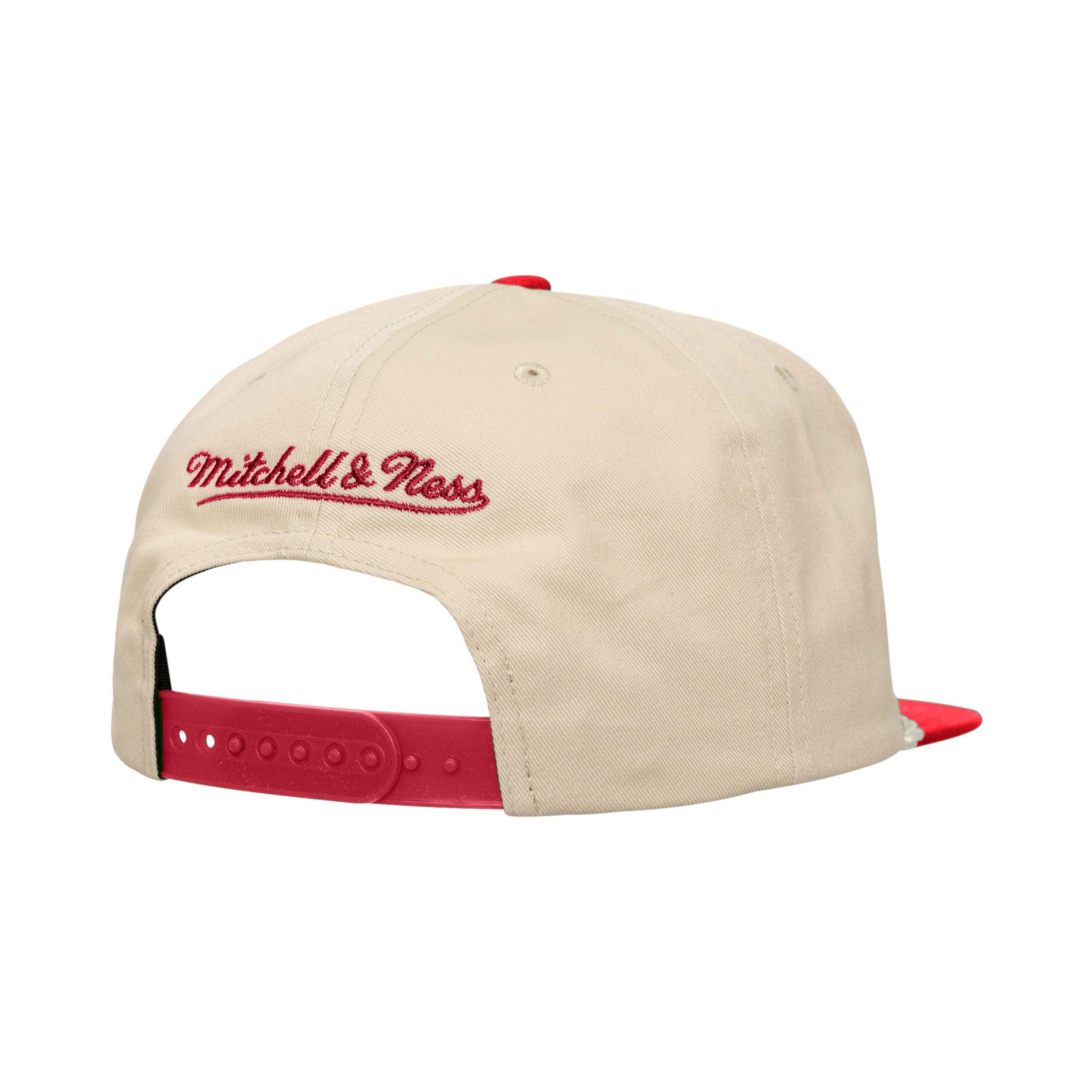 Mitchell & Ness Cincinnati Reds Cityscape Cream Snapback Hat
